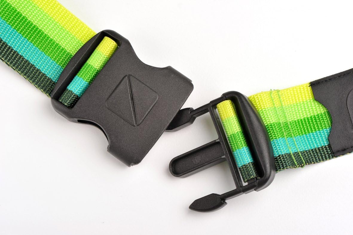 Travel Blue Luggage Straps - Multicolour Suitcase Straps for Easy Recognition - 80" X 2" Durable Polypropylene with Nylon Buckle, Integral Address Label - Secure Luggage Straps for Suitcases