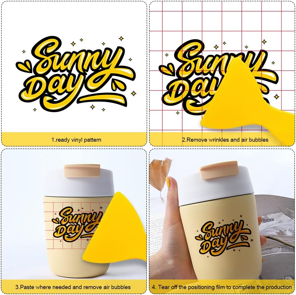 Homiliky Adhesive Vinyl Permanent 20 Sheets & 5 Transfer Tape Sheets (5.9X11.8 In) - for Cricut Joy Vinyl for Decor Sticker,Accessories and Supplies,Craft Cutter, Outdoor, Car Decal, Decoration Vinyl image number 4