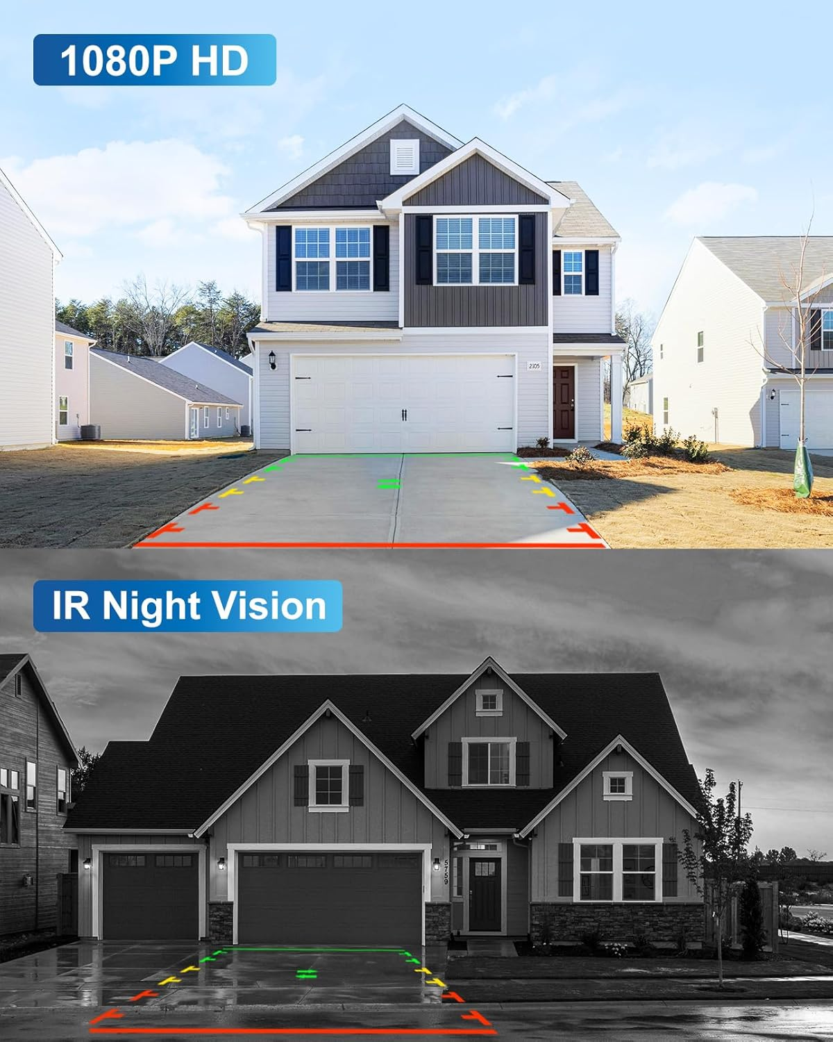 AI Magnetic Solar Wireless Reversing Camera: Pedestrian & Vehicle Detection, 1-Min Install, No Wiring/Drilling, Gesture Control, Night Vision, 5" 1080P Monitor for RV, Trailer, Truck, Motorhome image number 1