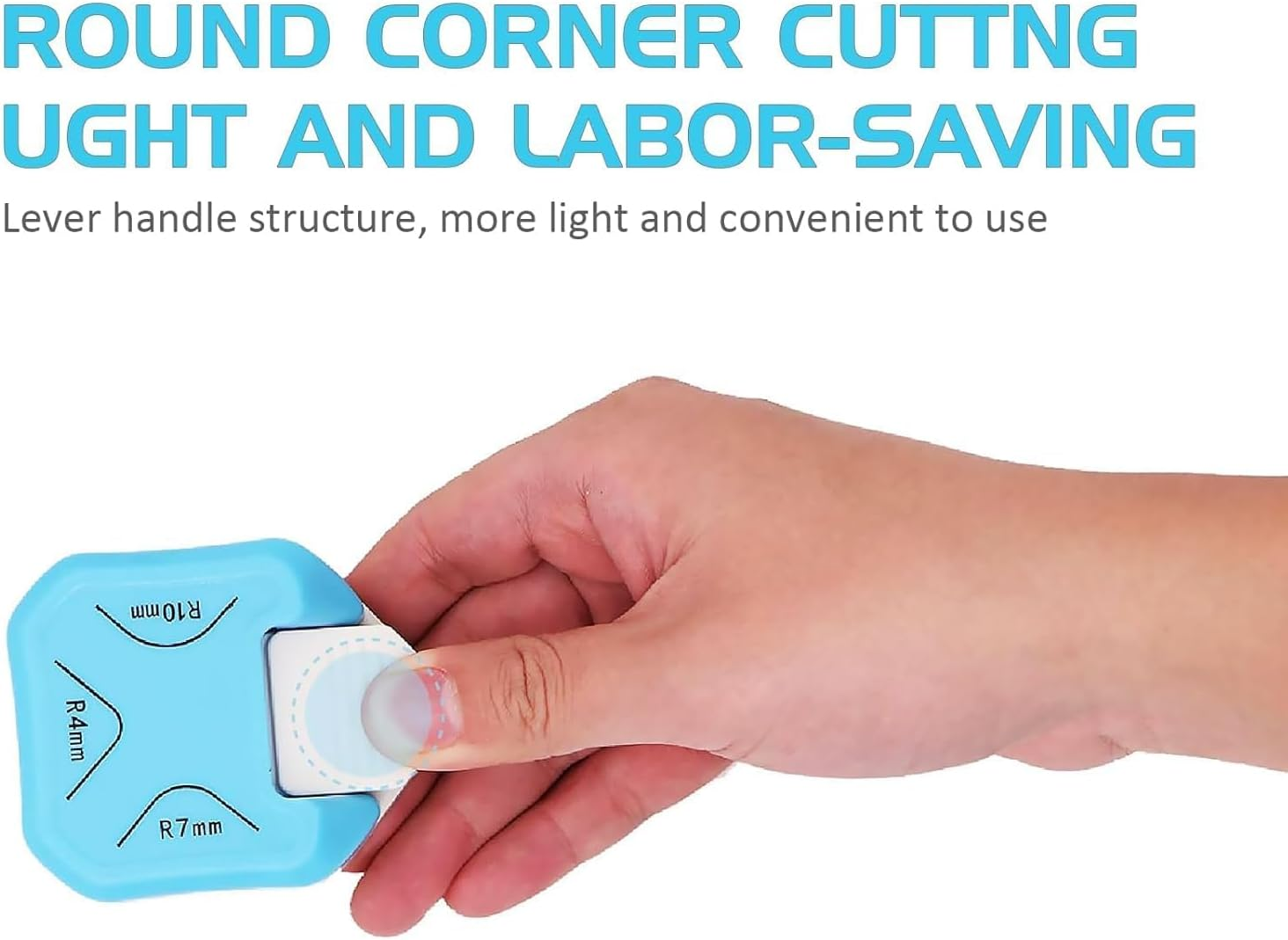 3 in 1 Corner Rounder Punch, Paper Hole Punch 4Mm 7Mm 10Mm 3-Way Corner Rounder Cutter for Paper Crafts, DIY Projects, Photo Cutter, Laminate, Crafting Handmade Activity,Card Making and Scrapbooking image number 4