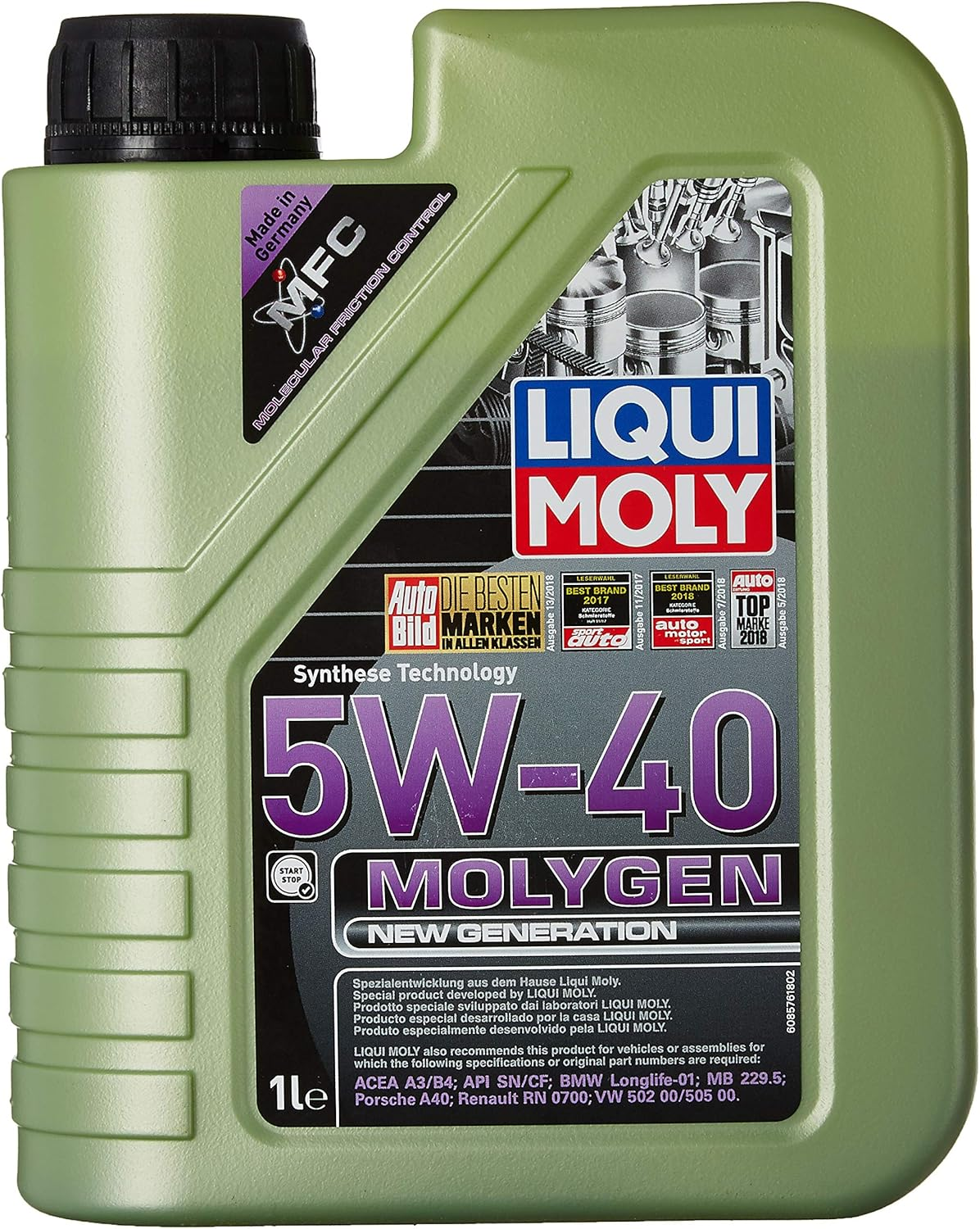 Liqui Moly Molygen New Generation Engine Oil 5W-40 1L image number 1