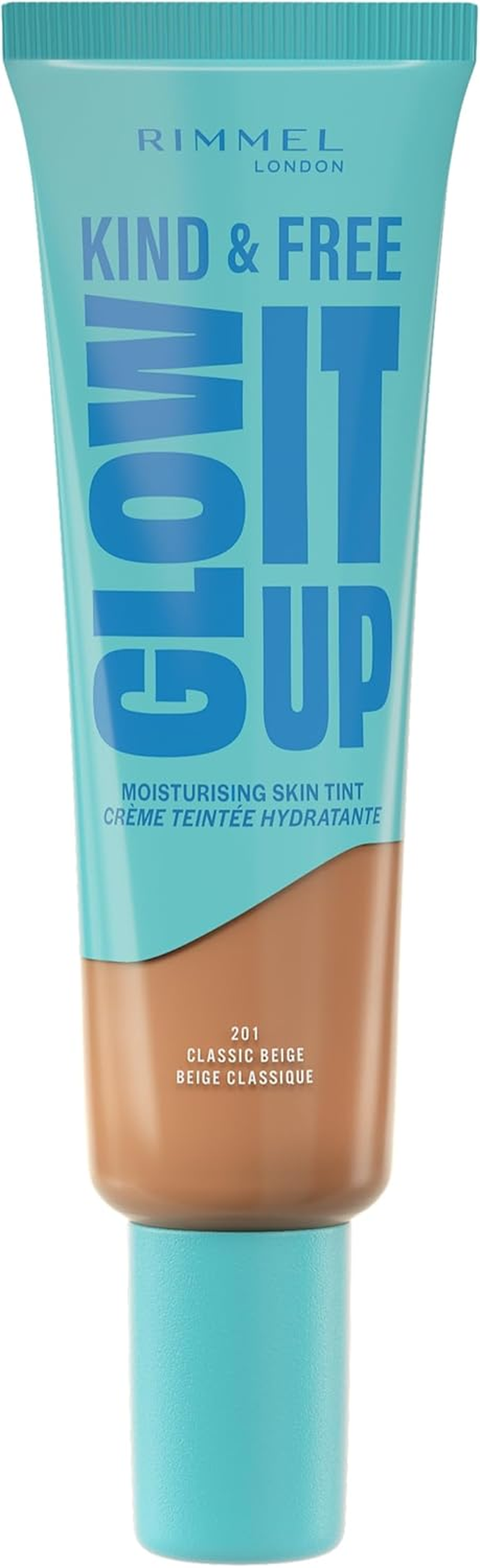Rimmel London Kind and Free Glow It up Moisturising Skin Tint, 203 True Beige, 30 Ml