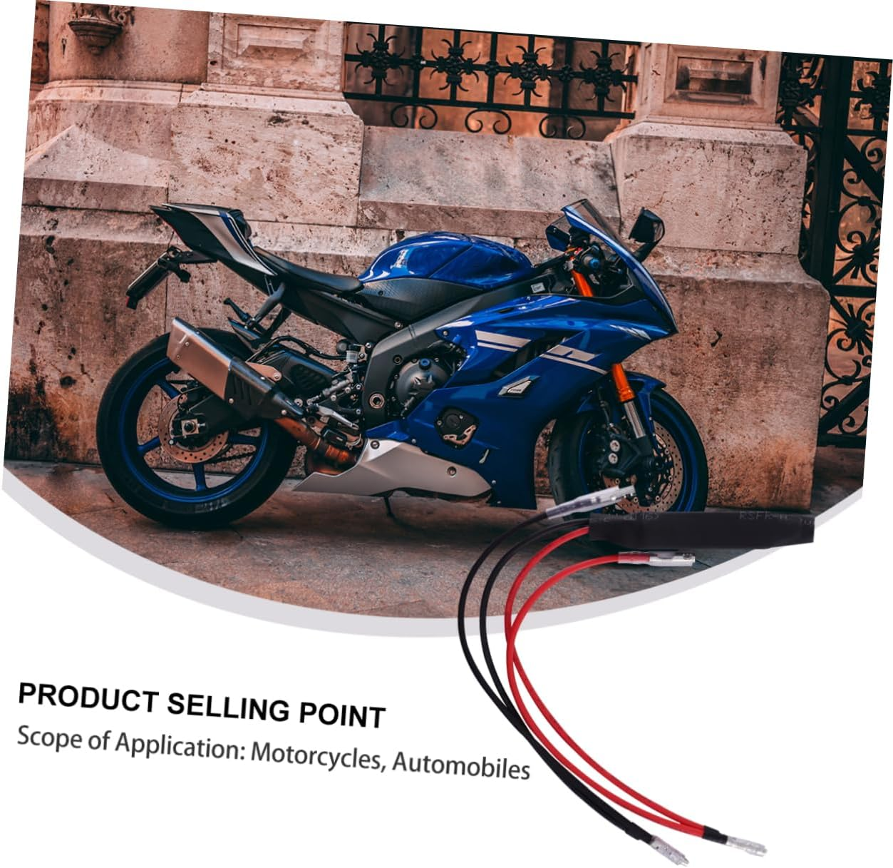 Universal 4Pcs LED Turn Signal Resistance Decoder Wire for Motorcycles, Signal Light Flash Controller with Unilateral Lead, Indicator Resistor Adaptor for Motorbike Indicator image number 5