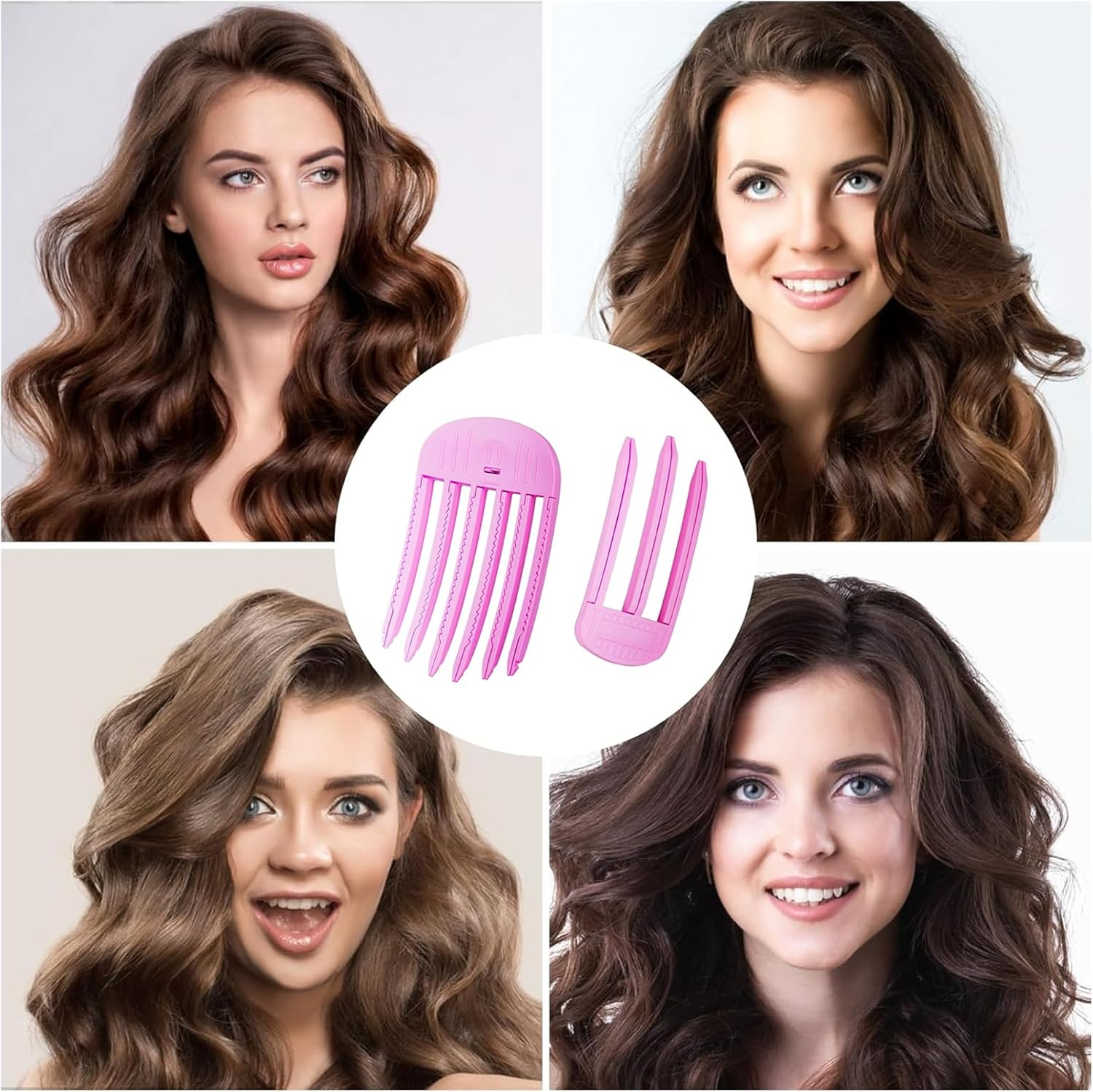 Pack of 4 Volume Hair Clips for Fluffy Bangs, Wind Styling Comb for Fluffy Bangs, Traceless Hair Clip, Hair Styling Tools, Root Clips for a Natural Voluminous Look image number 4