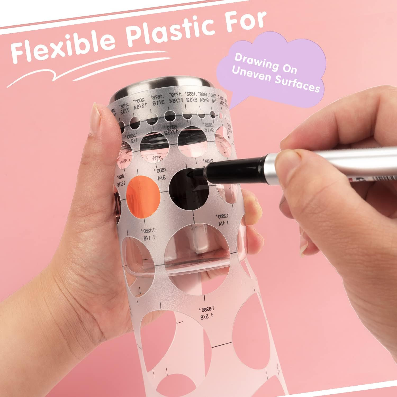 Tamaki Circle Template Circle round Stencil Templates for Drafting for Office and School Building Formwork Drawings Templates, Large and Small Size, 3 Pack image number 1