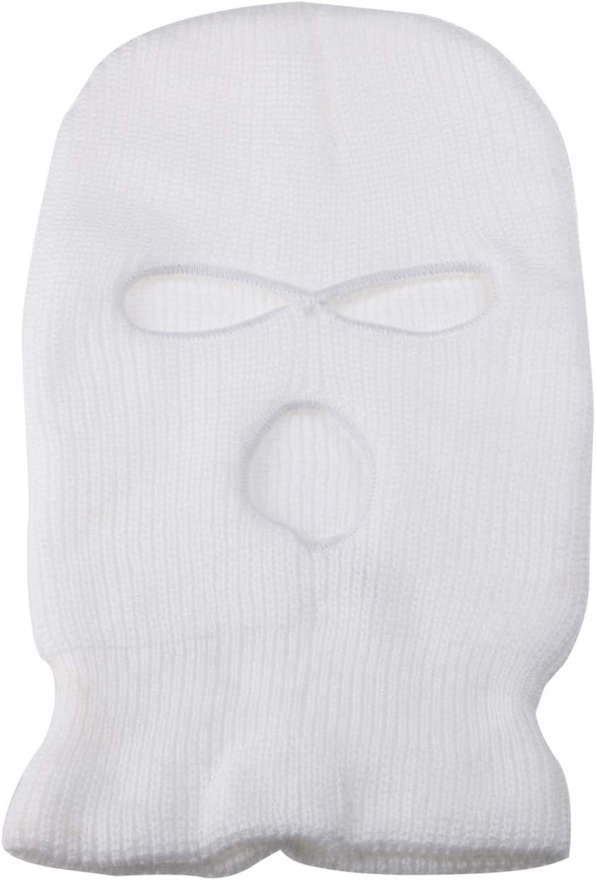 "N/A" 3 Hole Warm Soft Motorcycle Winter Full Face Cover Knit Ski Mask for Outdoor Sports - Orange image number 5