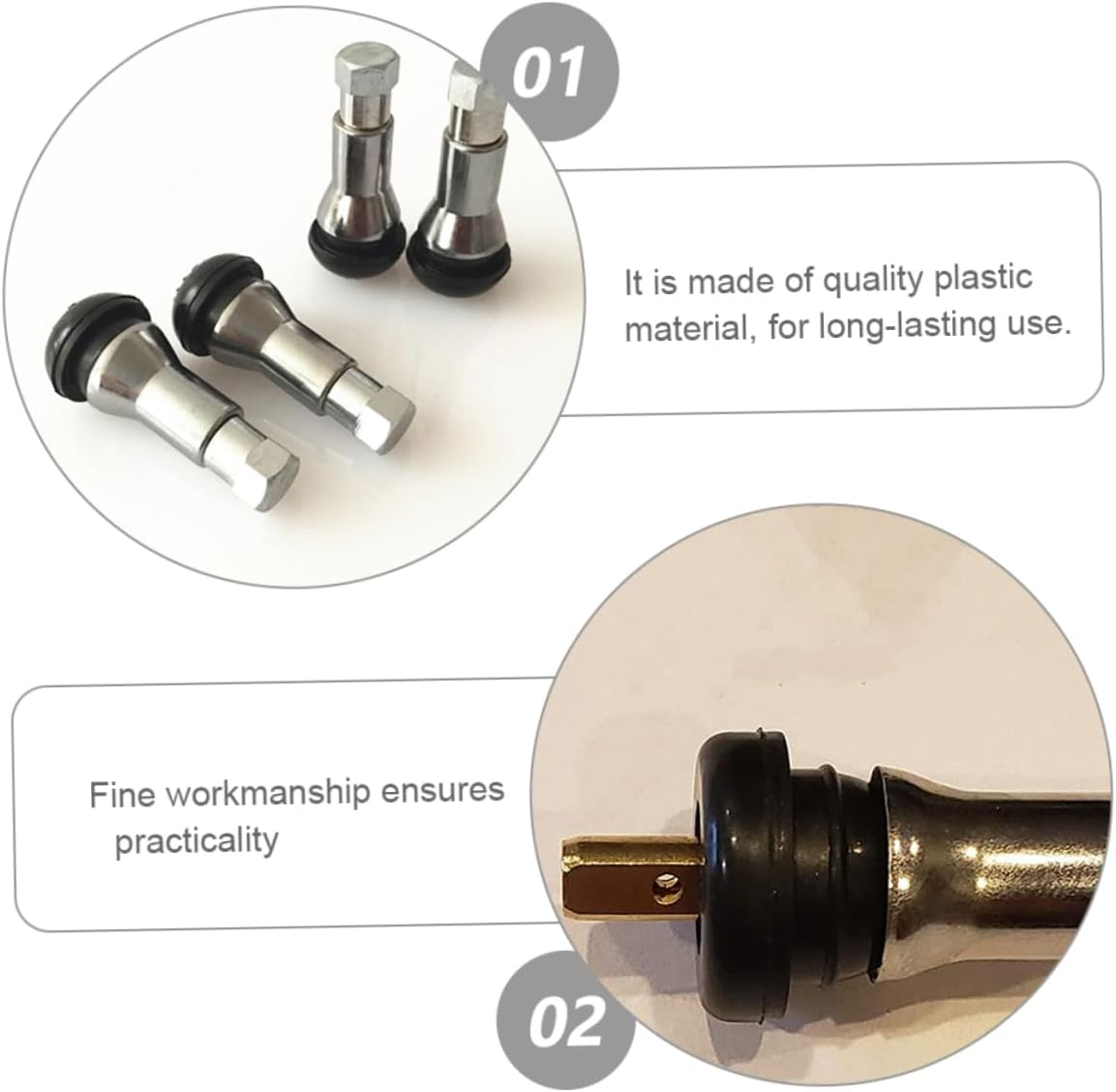 TIDTALEO 2Sets Car Tire Wheel Tyre Valve Stem Caps Rubber Sleeve Covers for Car Accessories image number 2