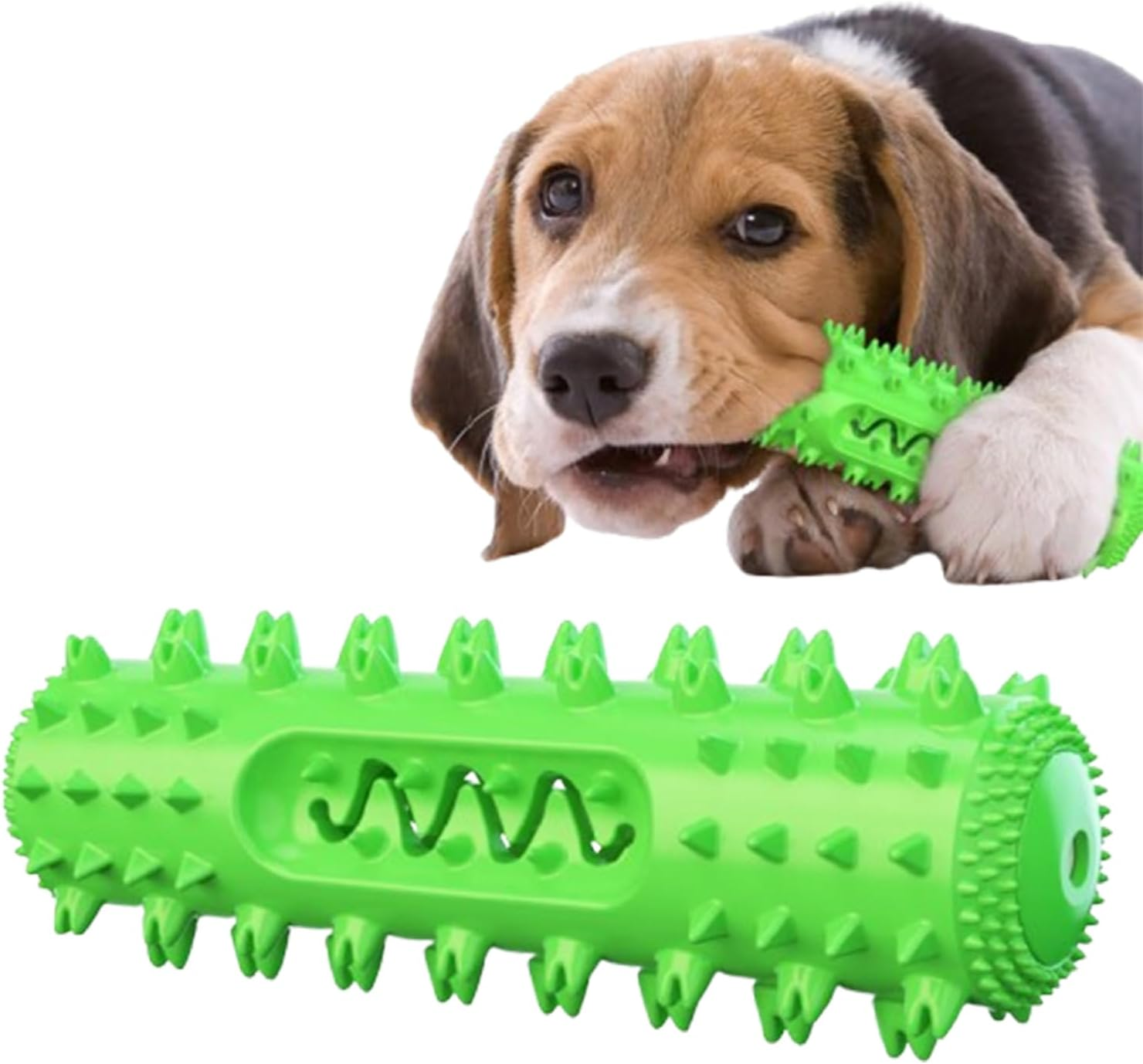 Durable Dog Chew Toy,Indestructible Bone for Aggressive Chewers,Promotes Dental Health and Teething Relief,Puppy Teething Bone Toy(Green) image number 6