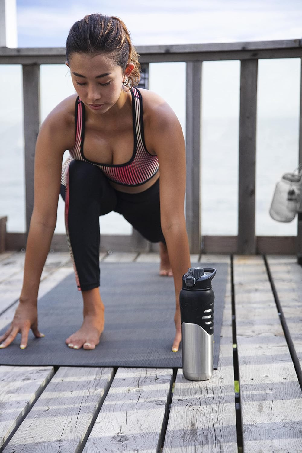 Under Armour 24Oz Stainless Steel Water Bottle, Insulated, Carabiner Easy Carry Hook, Leak Proof, Kids & Adults, All Sports, Gym - Red image number 6