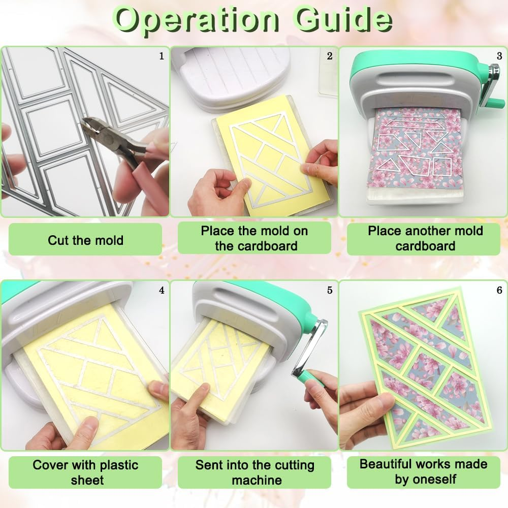 AFUNTA Rectangular Die Cuts for Card Making, 3 PCS Frame Scrapbook Metal Cutting Dies Embossing Tools for Card Making Supplies, Paper Album Decor image number 1