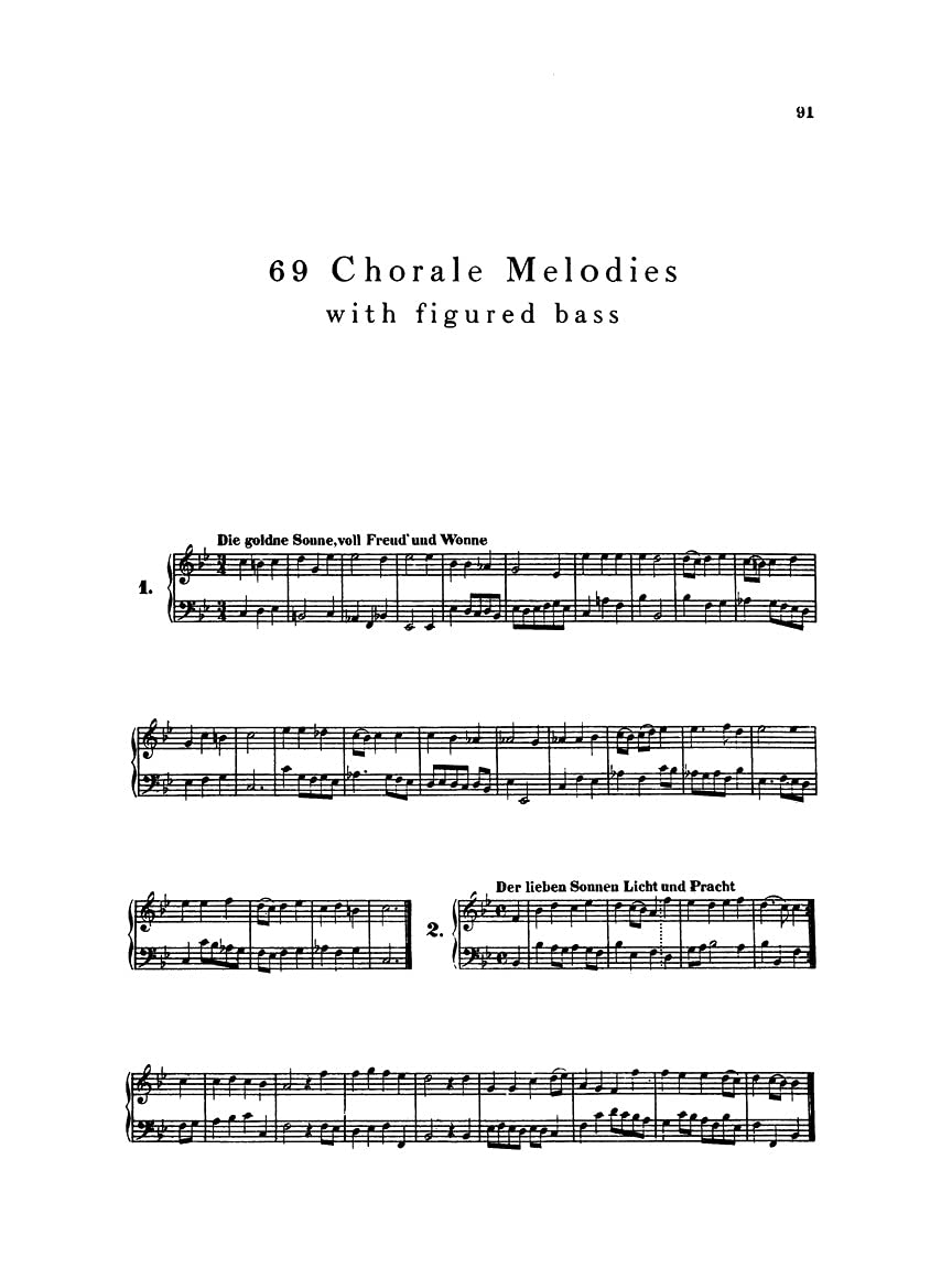 371 Harmonized Chorales and 69 Chorale Melodies with Figured Bass: Piano Solo image number 3