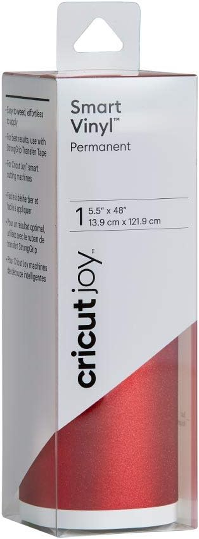 Cricut Joy Smart Vinyl - Permanent Shimmer - 5.5 Inch X 48 Inch, Adhesive Decal Sheet - Red image number 5