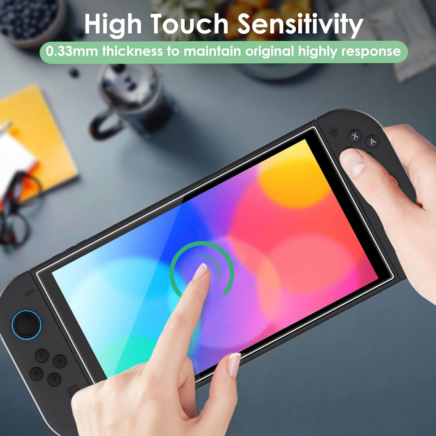 Bigqin 3PCS Screen Protector Compatible with Nin-Ten-Do Switch 2 2025 Tempered Glass Screen Protector, HD Clear, 9H Hardness, Bubble Free, Anti-Scratch Protection Film image number 4