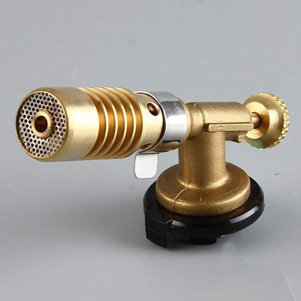 Gas Welding Torch, Portable Copper Blow Torch Adjustable High Temperature Flame Gun Accessory for Soldering Cooking Brazing image number 6