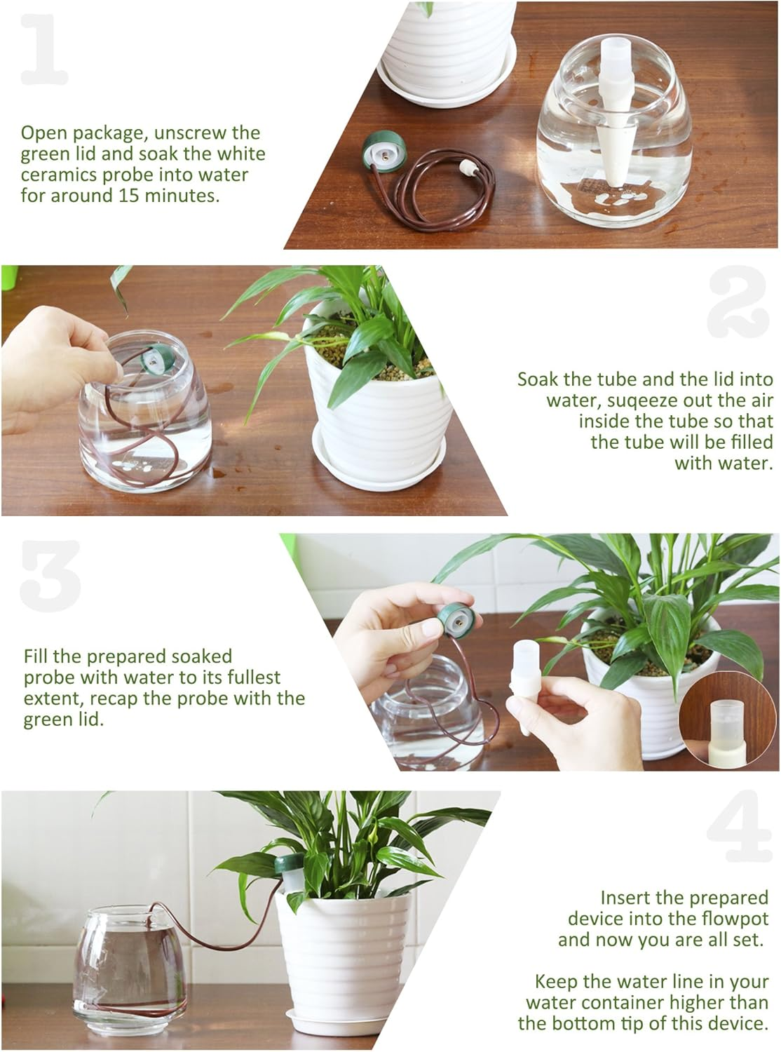 Watering Stakes, Indoor Plant Watering System, Automatic Drip Irrigation Devices for Indoor Plants during Holiday Automatic and Scientific Drip Irrigation Device, Handy Picks (Pack of 10) image number 4