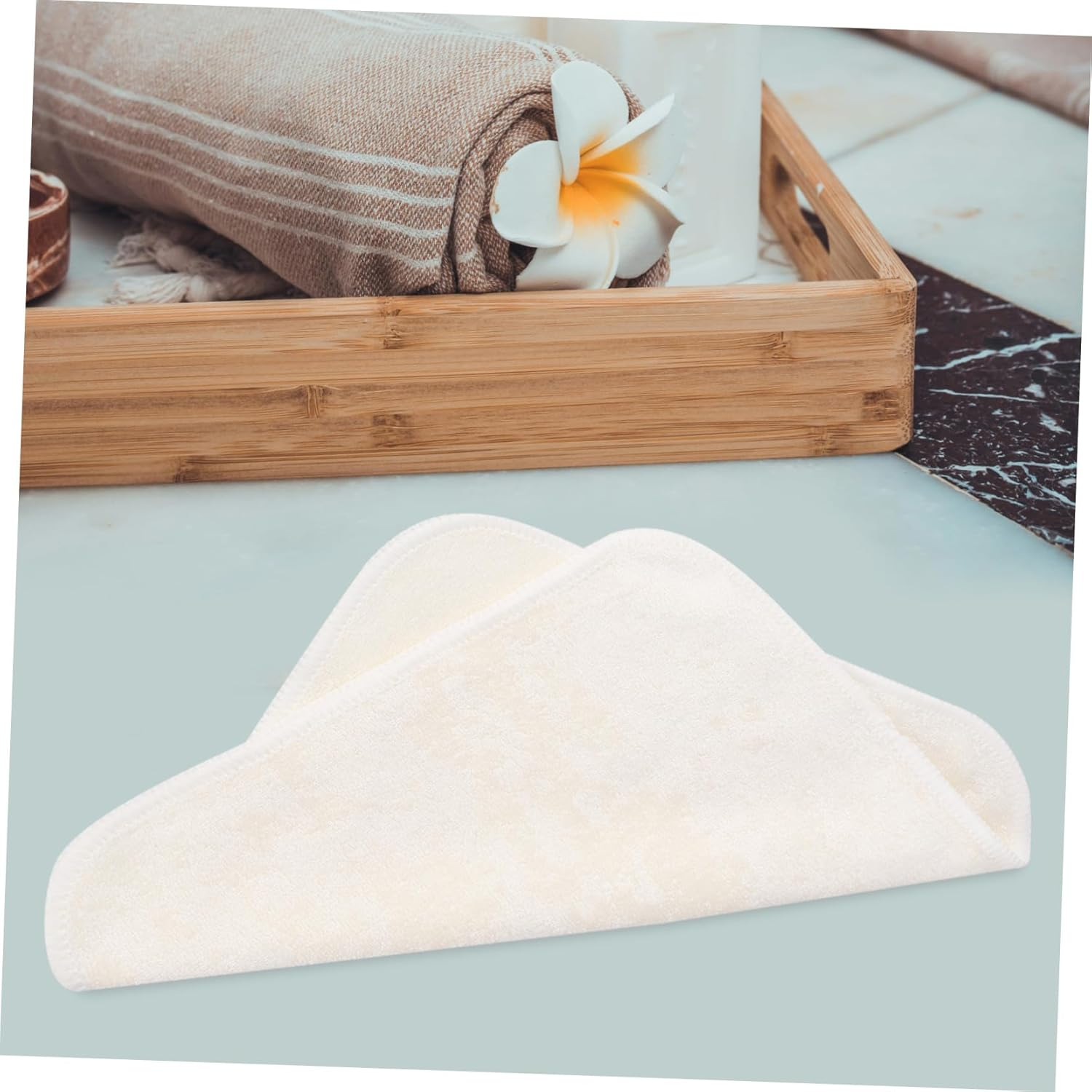 MOLUCKFU 5Pcs Reusable Bamboo Fiber Face Washcloths Soft Exfoliating Towels for Gentle Face Cleaning Care Washable Cloths for Men and Women image number 1