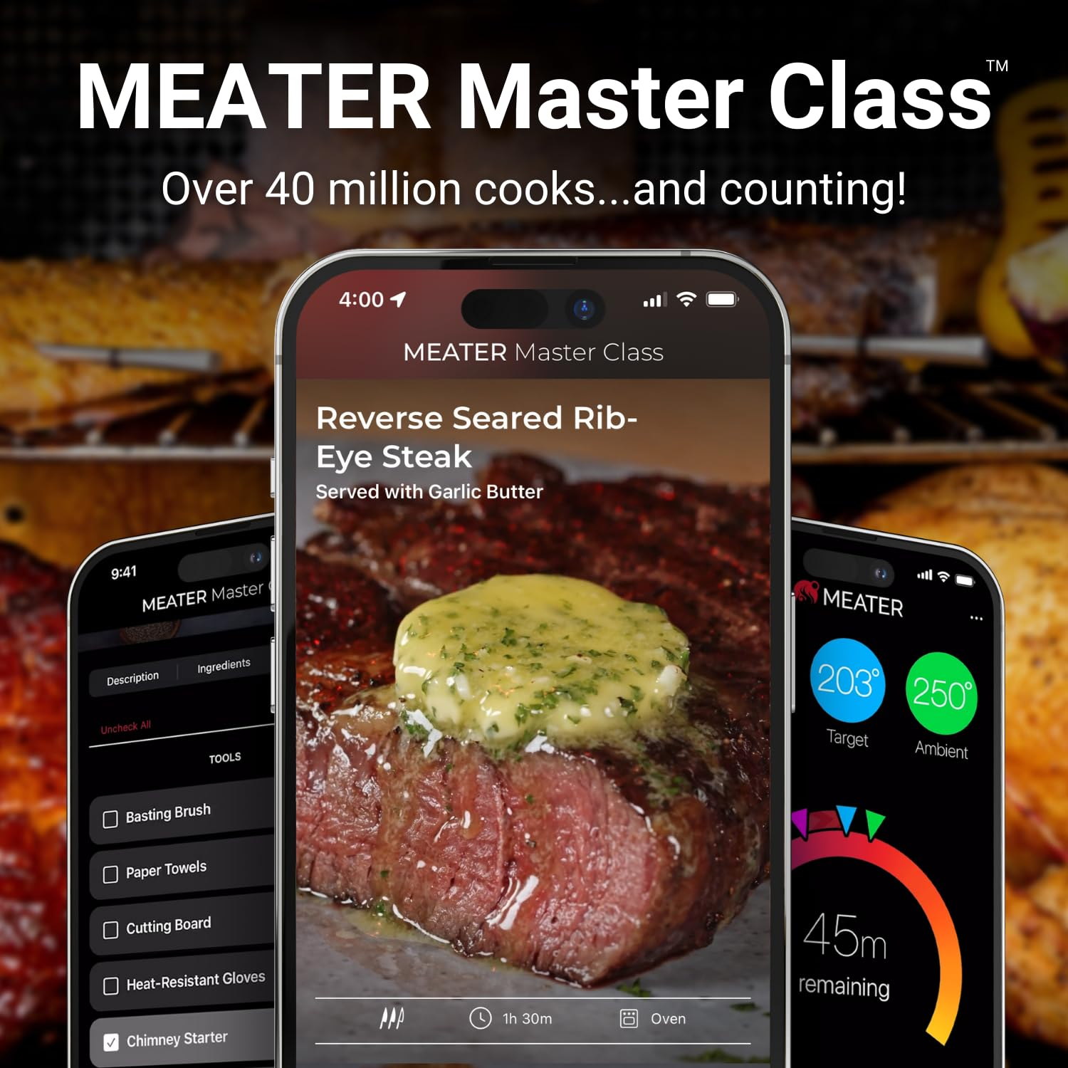 [New] MEATER 2 Plus: Direct Heat Grilling at 550&deg;C, Smart Meat Thermometer, Long Bluetooth Range, 100% Waterproof, Precision Cooking, Multi Sensors, Certified Calibration, for Bbq/Grill/Kitchen image number 5