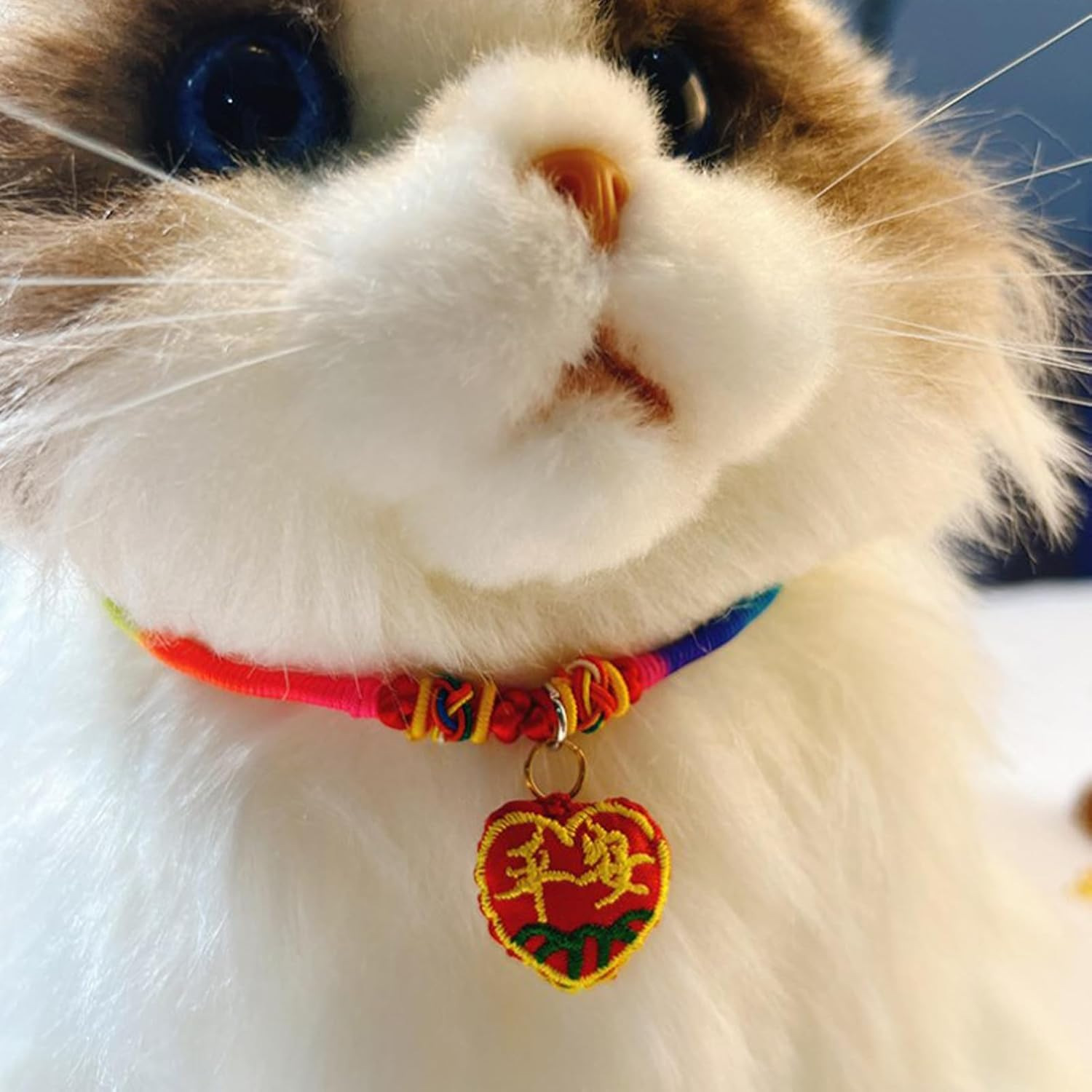 Cat Embroidery Collar, Adjustable Colorful Durable Kitten Collar, Comfortable Adjustable Cute Collar Pet Collar Gift Pets Necklace for Dogs and Cats image number 1