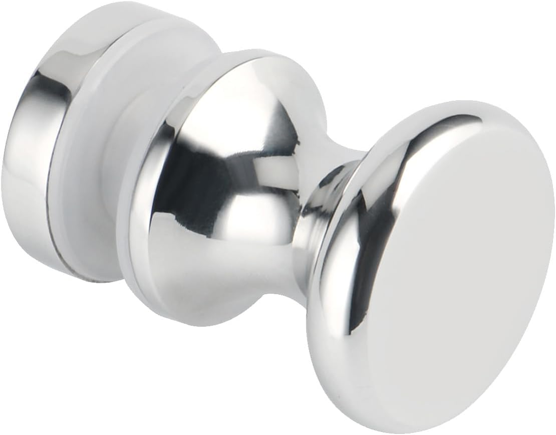 Alise Shower Glass Door Handle,Sliding Shower Doors Knob,Single Side Pull Hardware Replacement Parts for Bathroom Glass Doors,Solid SUS304 Stainless Steel Knobs,Black XLS200DB-B