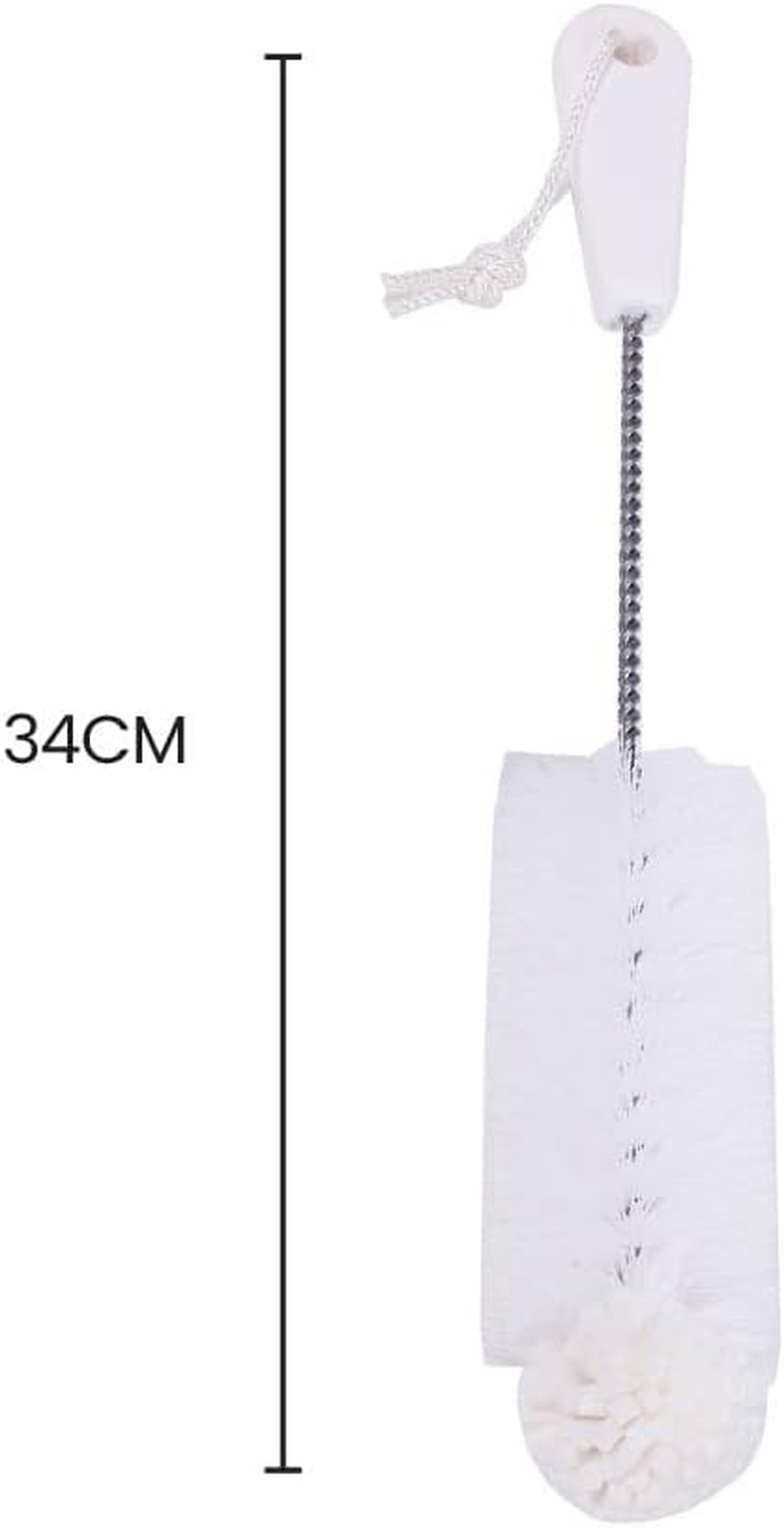 White Magic Foam-Tipped Baby Bottle Washing Brush &ndash; 34Cm, Made in USA, Bpa-Free, Gentle Dual-Action Foam Tip, Efficient Cleaning for Bottles and Baby Accessories, Ergonomic Grip