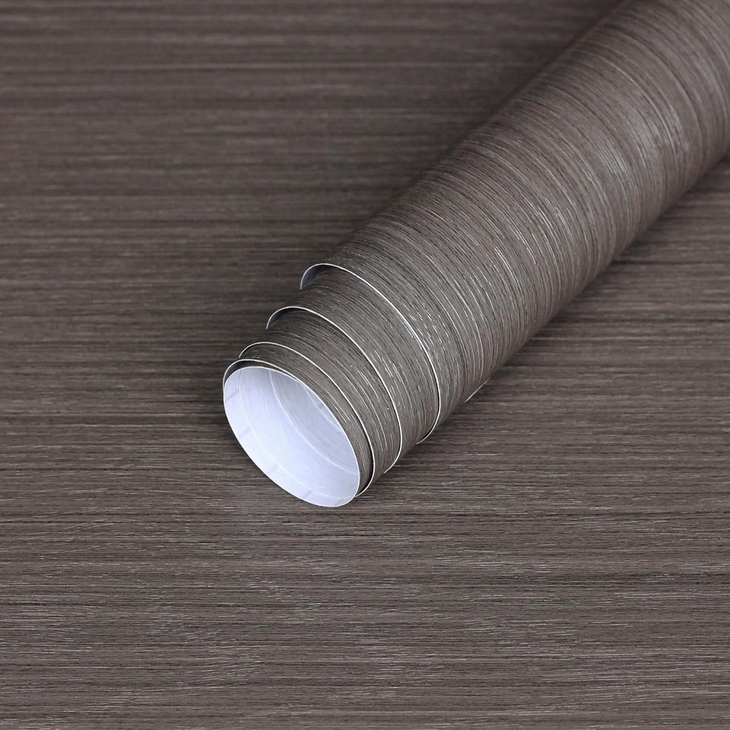 40Cmx10M Grey Brown Wood Wallpaper Peel and Stick Self Adhesive Removable Renter Friendly Wall Paper Faux Woods Grain Vintage Contact Paper Thick Cabinet Vinyl Wrap for Bedroom Apartment Kitchen Decor image number 1