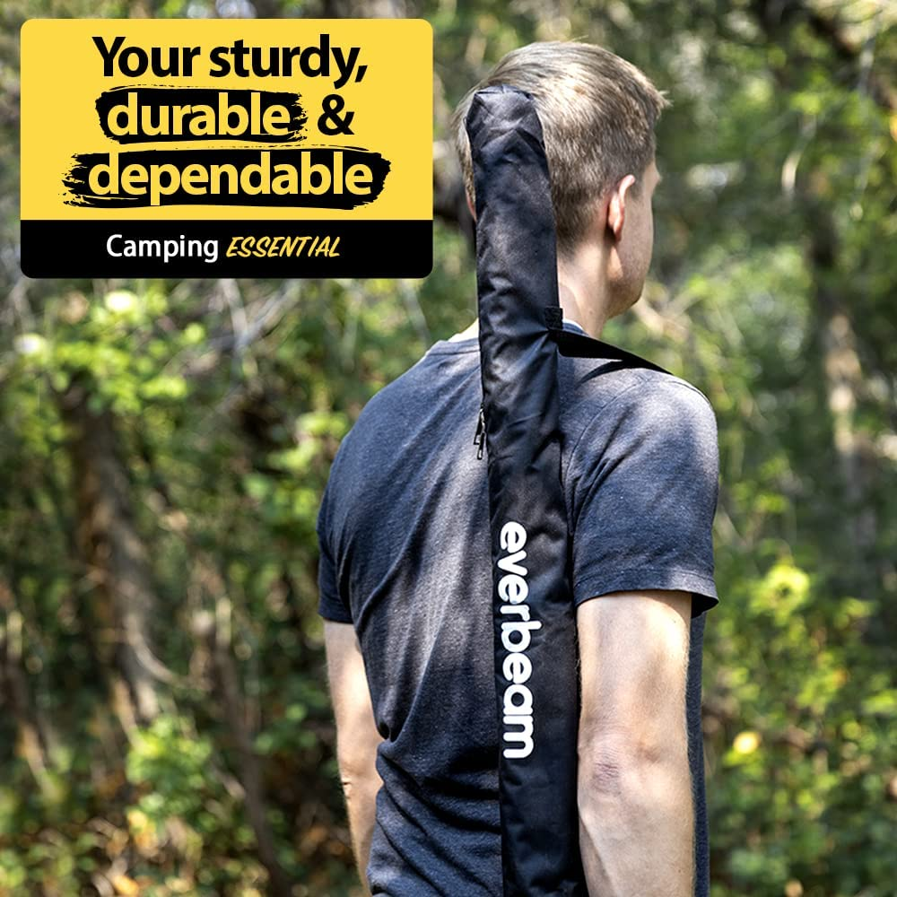 Everbeam Tarp Poles - Tent Poles for Tarp - Camping, Hiking, Fishing - Adjustable Tarp Poles Extend to 92" - Portable & Lightweight, Ideal for Awning, Tent Fly - Includes Guy Lines, Stakes, Carry Bag image number 2