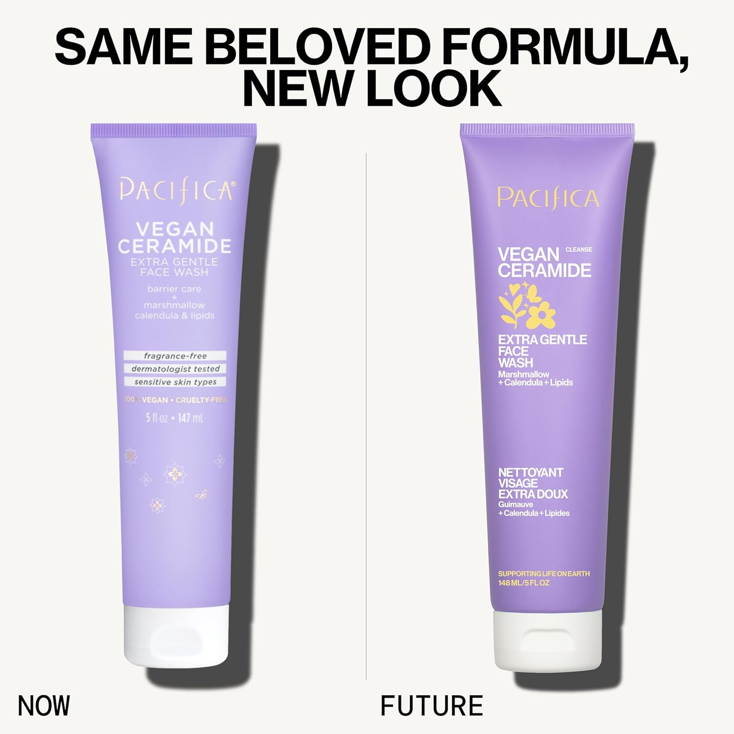 Pacifica Beauty 100% Vegan Ceramide Barrier Repair Extra Gentle Face Wash, Daily Facial Cleanser, Ecezma Association Approved, Safe for Sensitive Skin, Fragrance & Cruelty Free, 5 Fl Oz image number 1