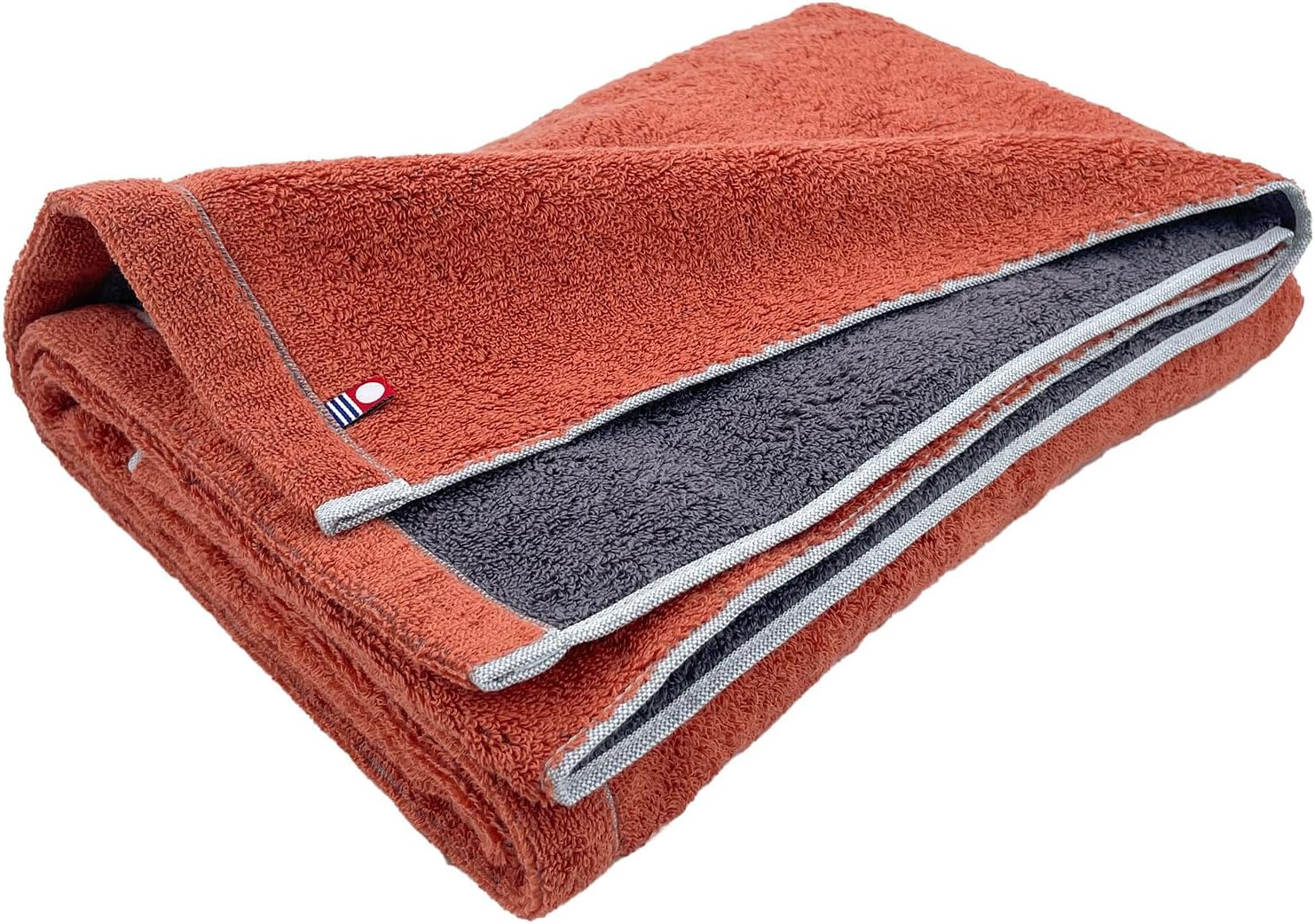 Imabari Towel + Reversible Large Bath Towel, Wine Gray, 27.6 X 51.2 Inches (70 X 130 Cm), 100% Cotton, Thick, Water Absorbent, Everyday Use, Made in Japan, Sweet Twist Towel Brand