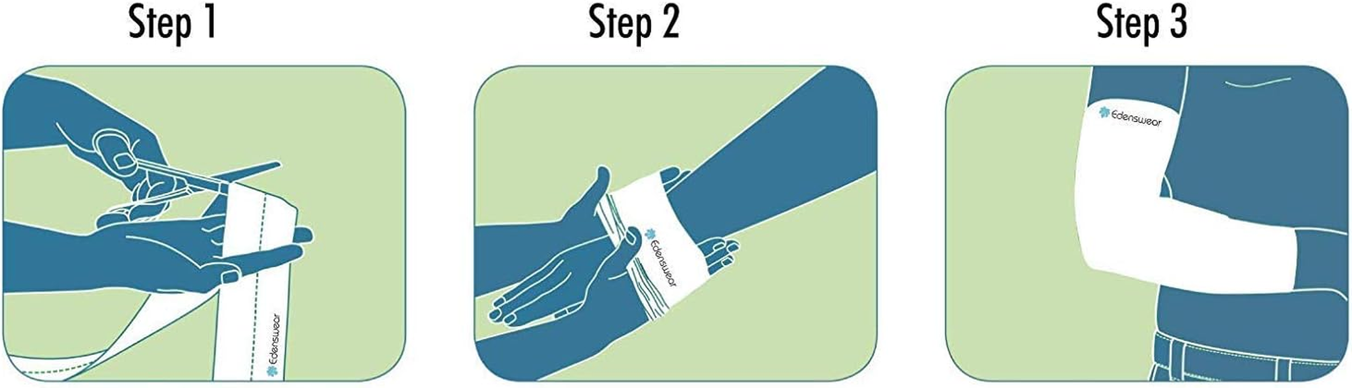 Edenswear Zinc-Infused Wraps for Eczema - Wet Wrap Therapy (Diameter: 5.75 Cm) image number 6