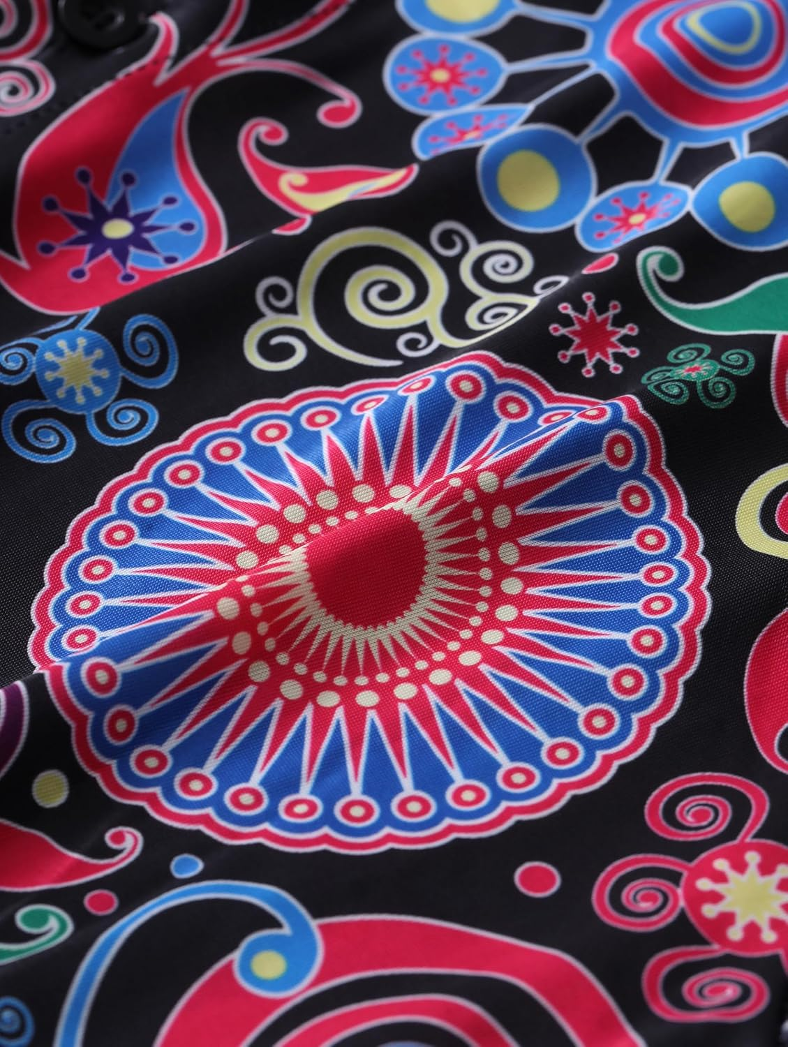 4 PCS Hippie Costume for Mens 60S 70S Disco T-Shirt Afro Wig Accessories Set for Halloween Party Cosplay image number 2