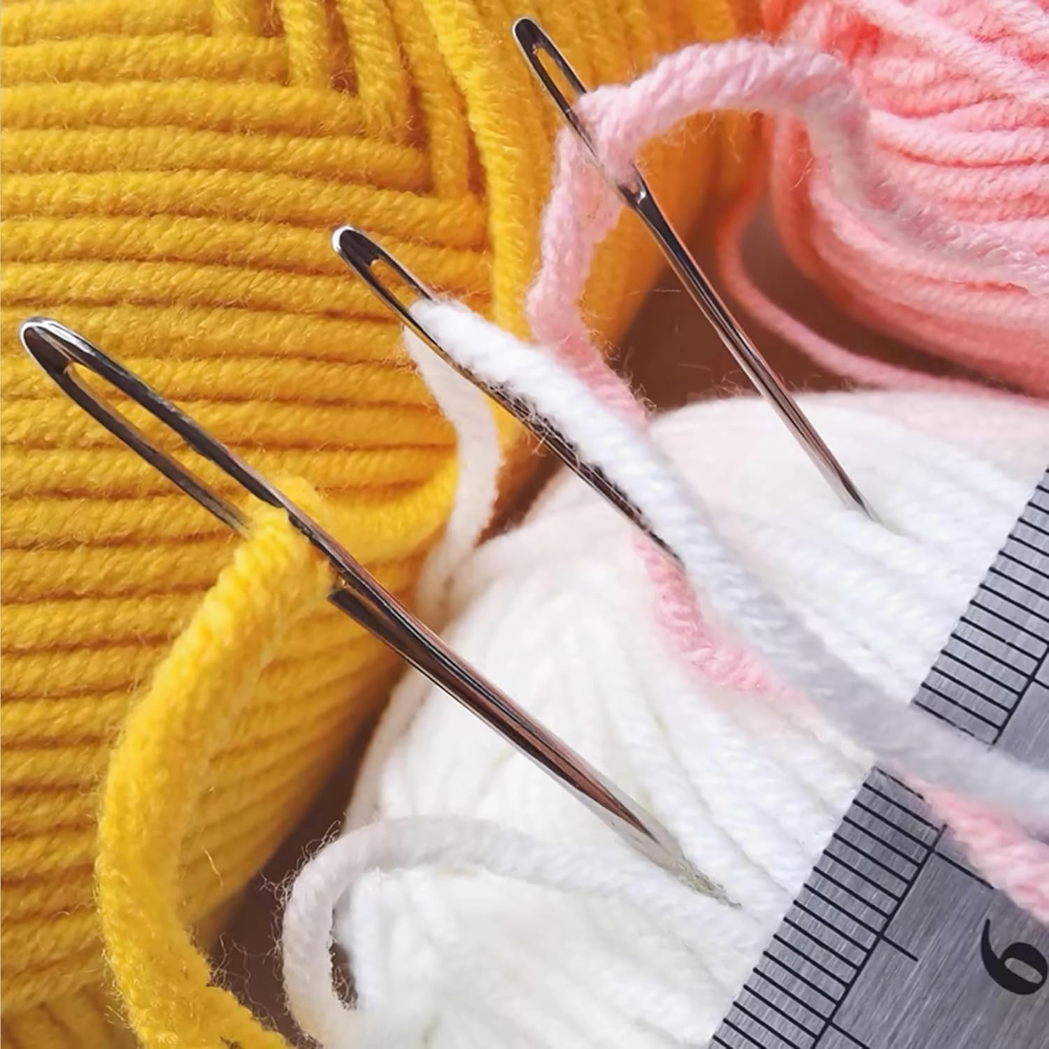 25 PCS Needle Threader with 2 Pcs Threaders，Five Sizes of Hand Sewing Needles，Stainless Steel Hand-Woven Needles，High-Grade Large-Eye and Large-Sized Hand Sewing Needles，Used for Hand Sewing Art and Craft Projects，