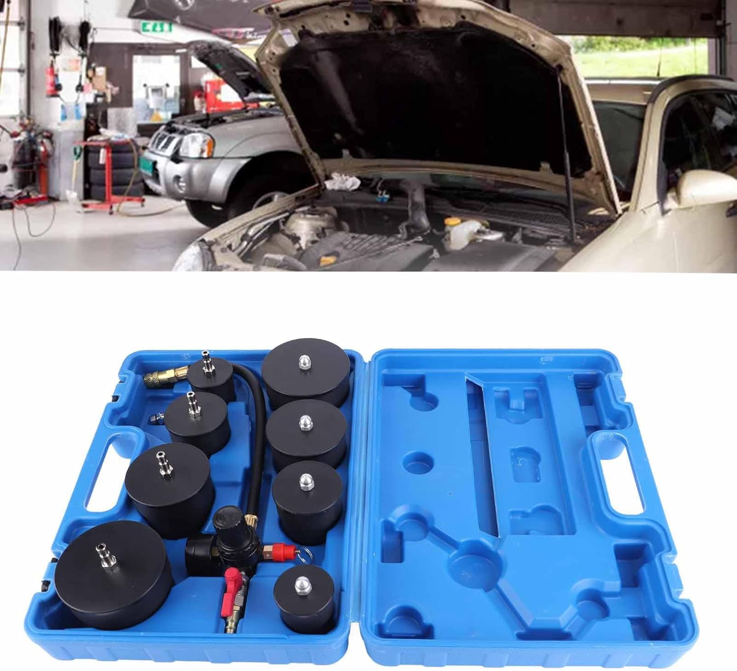 TOPINCN Turbo System Leakage Tester Turbo Air Pressure Leakage Tester Kit Turbocharger Boost Leak with Pressure Gauge for Precision Measurement image number 3