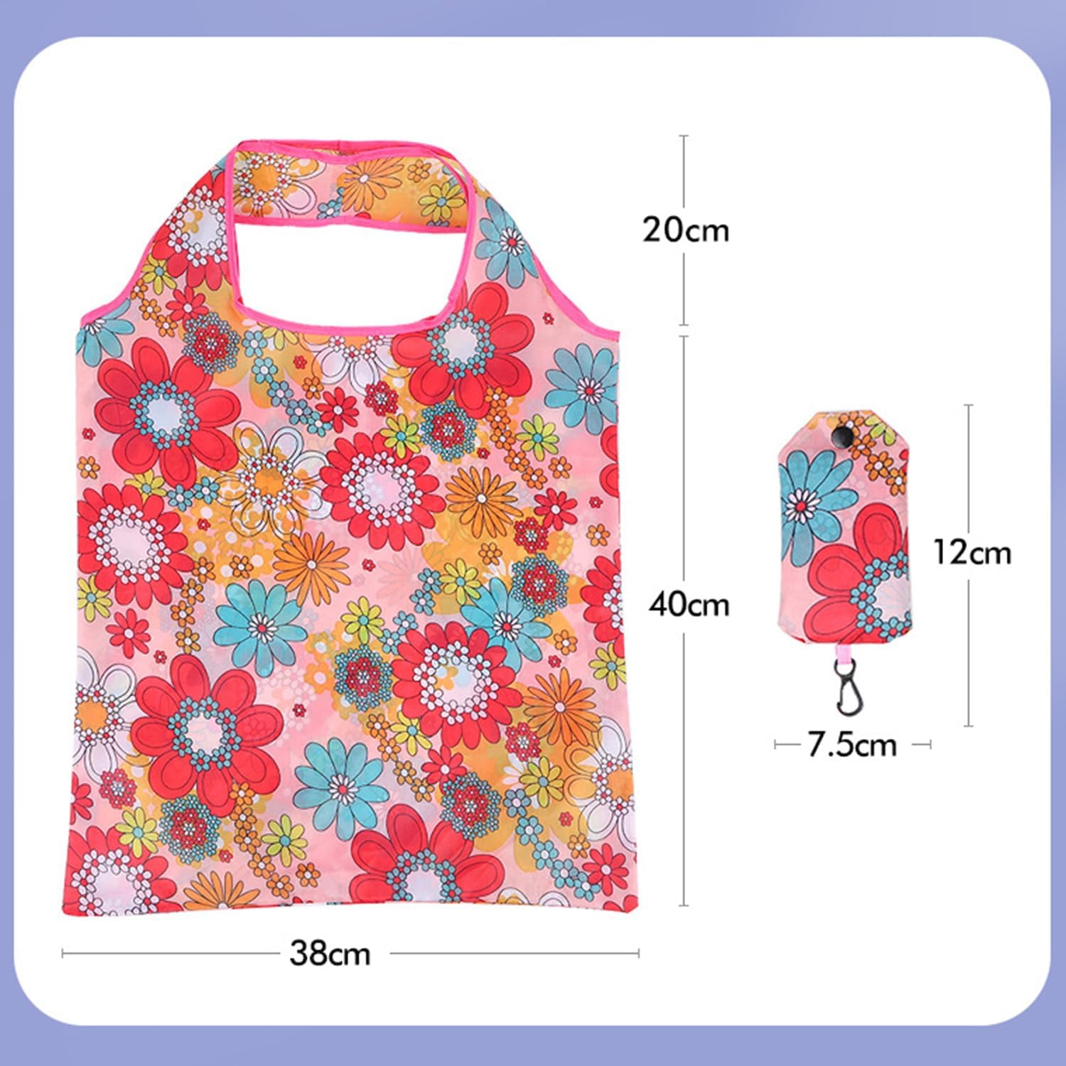 Roczential 6 Pack Reusable Grocery Bags Set, Machine Washable Shopping Bags, Foldable Shopping Tote Bags for Men Women Shopping image number 3