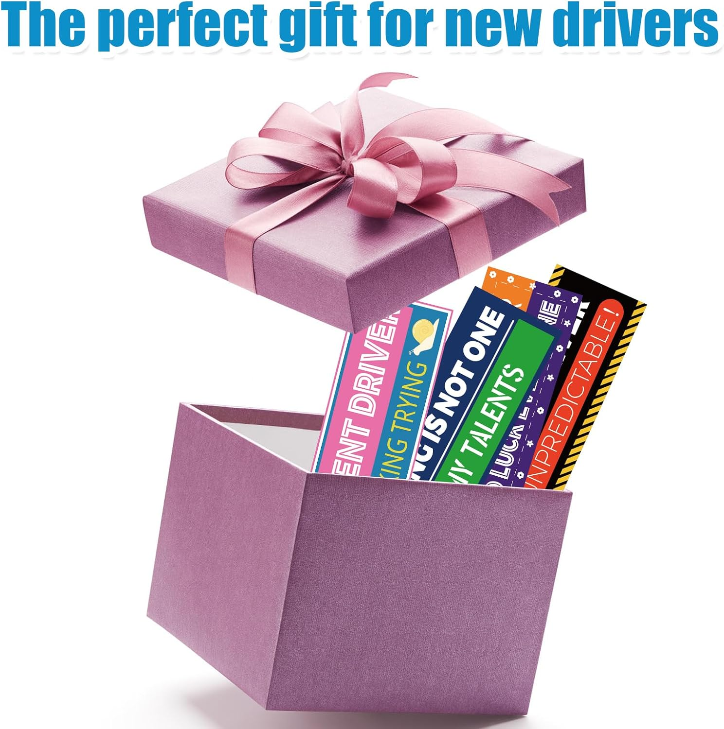 4Pcs Student Driver Magnet for Car, Reflective Car Bumper Stickers Please Be Patient Student Magnet Driver in Training Car Magnet Vehicle Safety Attention Sign for Car Windows