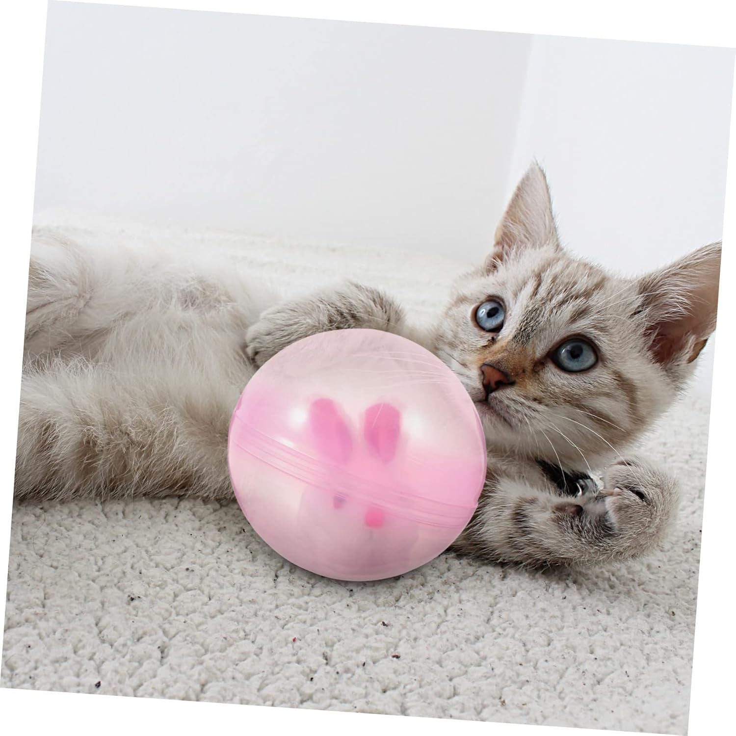 BESPORTBLE Cat Interactive Toy Running Electronic Teaser for Cats Encourages Exercise Curiosity Design for No Batteries Needed