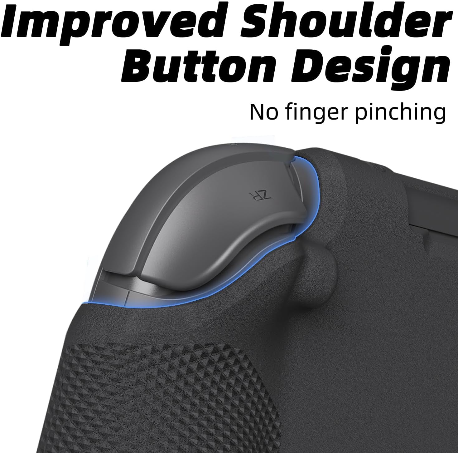 Front Cover Bundle for Nintendo Switch 2: Protective Case with Textured Grips Full Protection and Hard-Shell Front Cover Handheld Design - Smoky Black