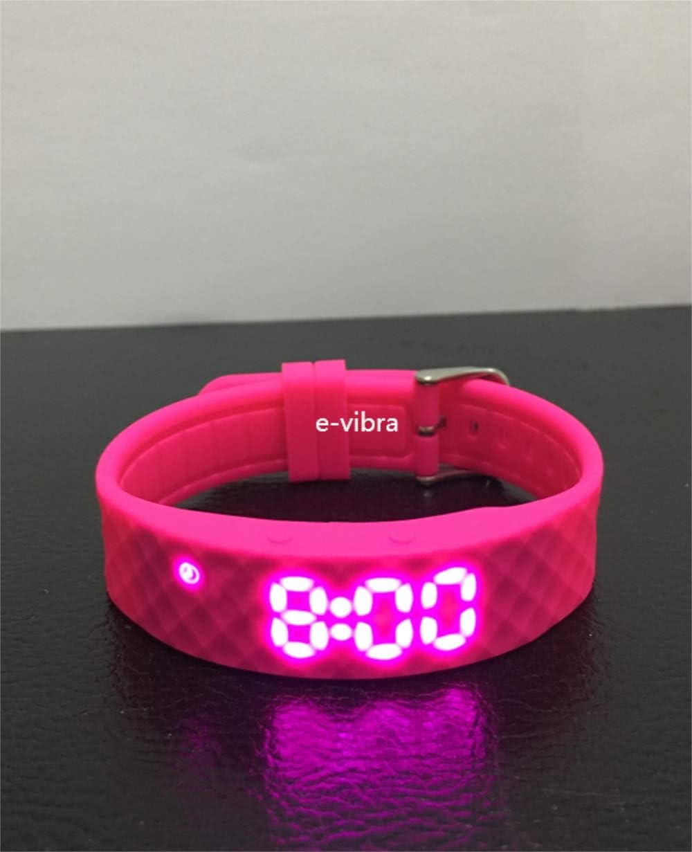 Potty Training Watch - Rechargeable Silent Vibrating Watch - Medical Reminder Watch - with Timer and 15 Daily Alarms (Pink) image number 6
