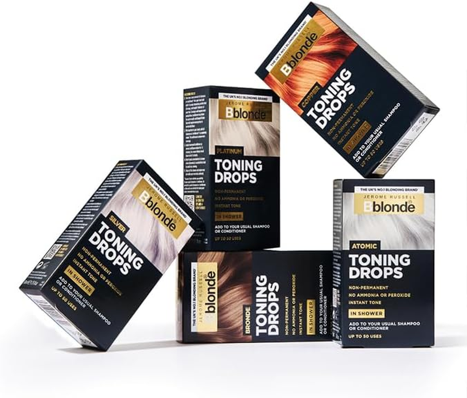 Jerome Russell Bblonde Copper Toning Drops - Non-Permanent Hair Toner, Refresh & Maintain Copper Hair Dye, Add in Shower with Shampoo or Conditioner, 50 Uses image number 1