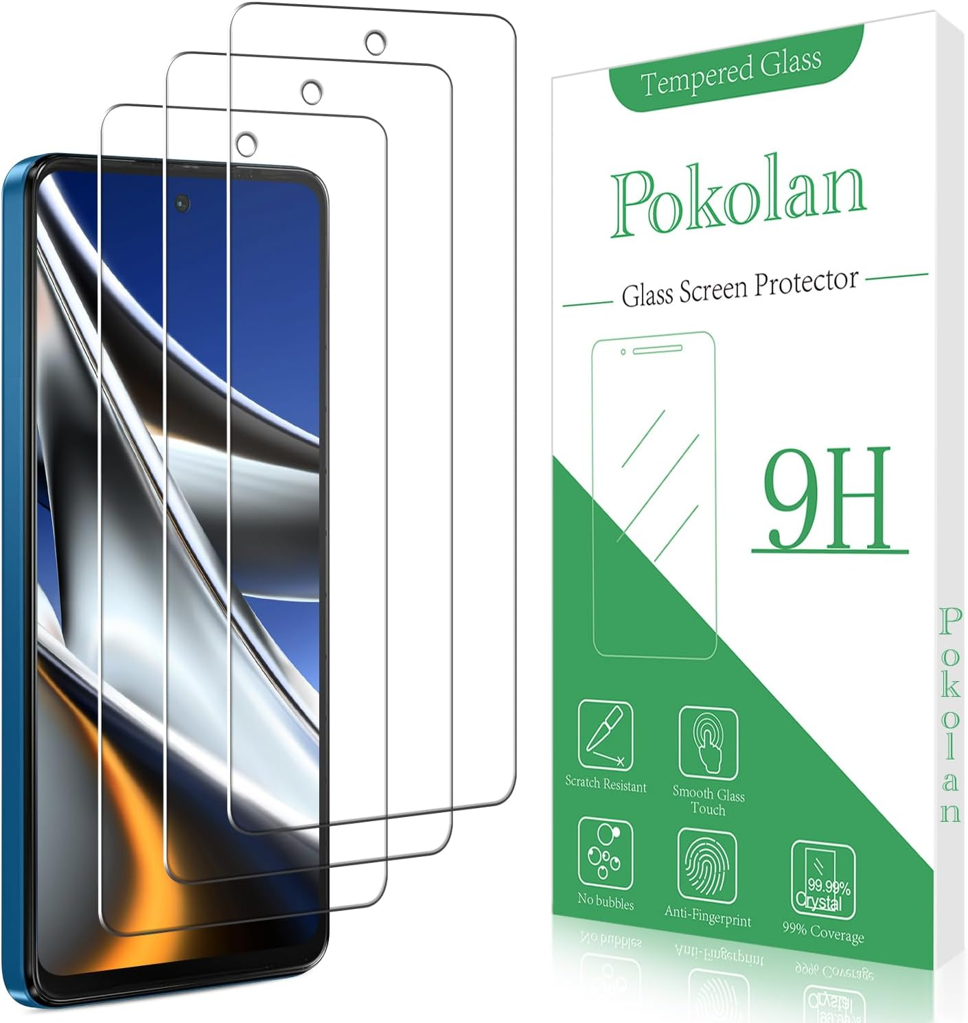 Pokolan 3 Pack Screen Protector for Motorola Moto Edge 50 Neo 5G Tempered Glass, 9H Hardness, Case Friendly, anti Scratch, Bubble Free, Easy to Install image number 1