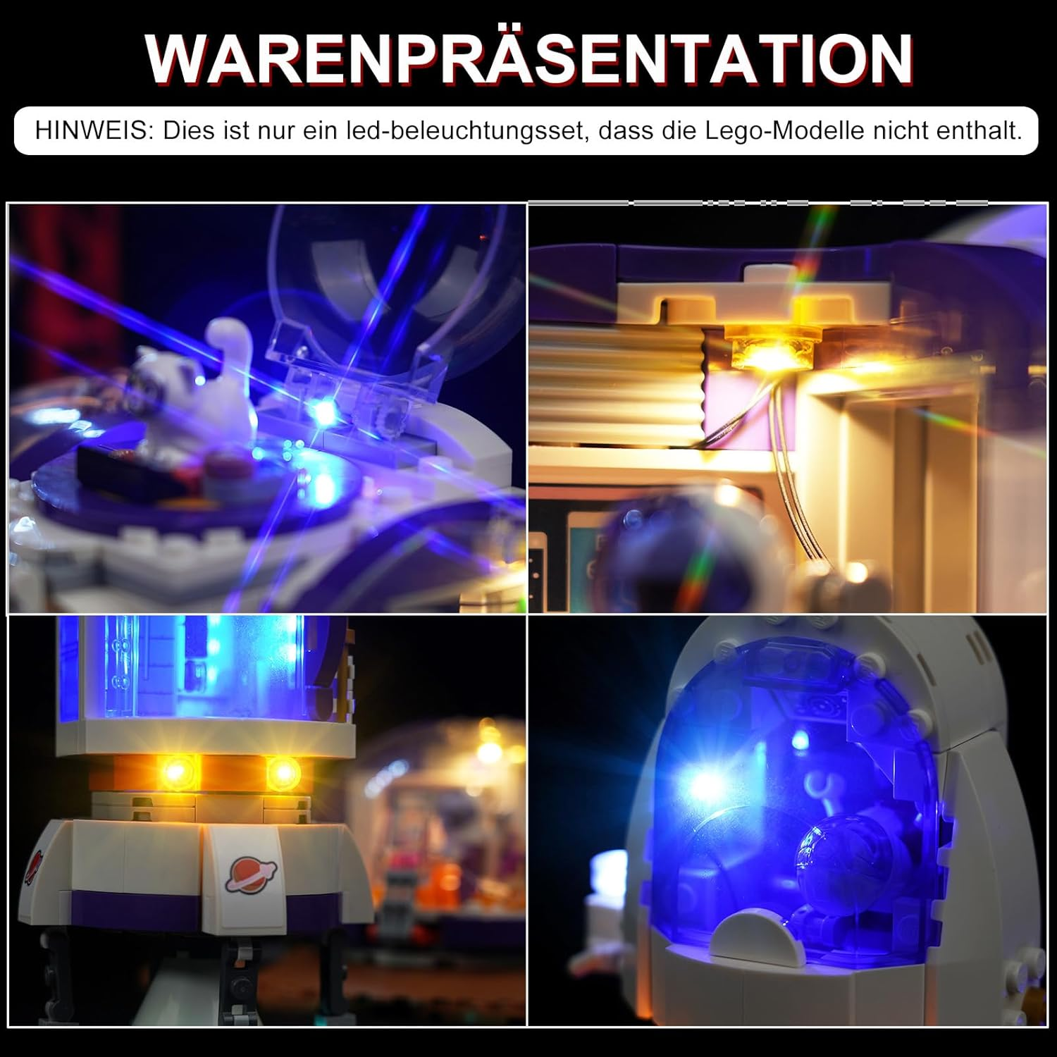 Cooldac LED Light Kit for  Friends 42605 Mars Room Base with Rocket Set (Lighting Only, No ), Creative Decorative Lights Set Compatible with  42605 Mars Room Base and Rocket Model image number 6
