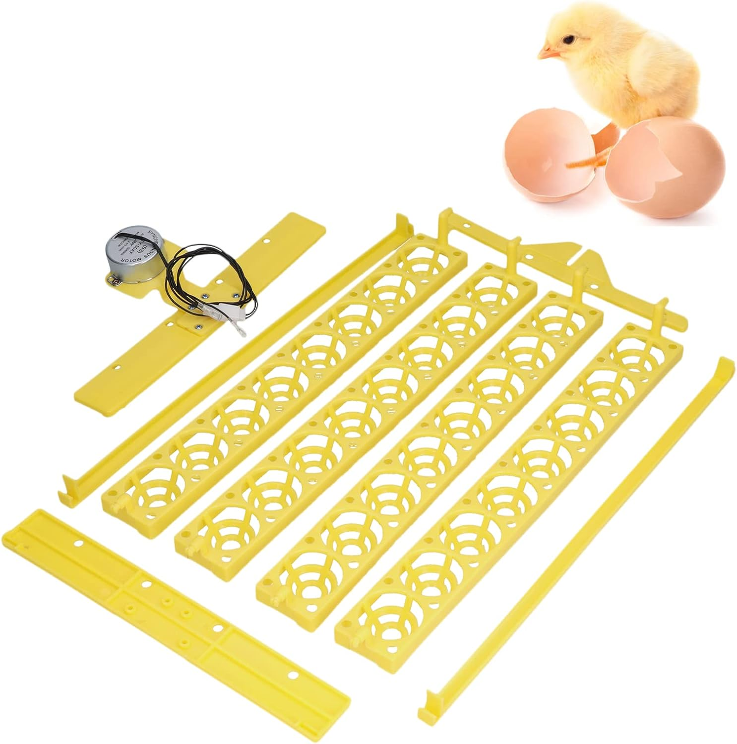 1 Pc Automatic Egg Turner, Egg Incubator, Convenient 32 Eggs Plastic Tray Turning Hatcher for Chicken Goose (220V) image number 6