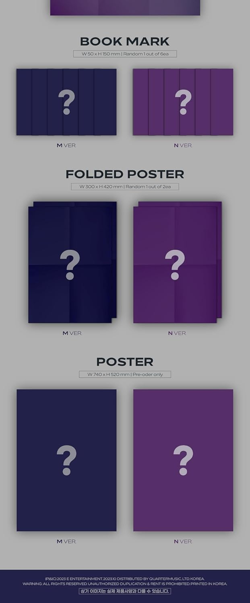 E'LAST Identification 4Th Mini Album N Version Cd+1P Folded Poster on Pack+128P Photobook+1P Photocard+Lyrics Sheet+1P Polaroid+1Ea Sticker+1Ea Thanks to Paper+1Ea Bookmark+Tracking Sealed image number 1