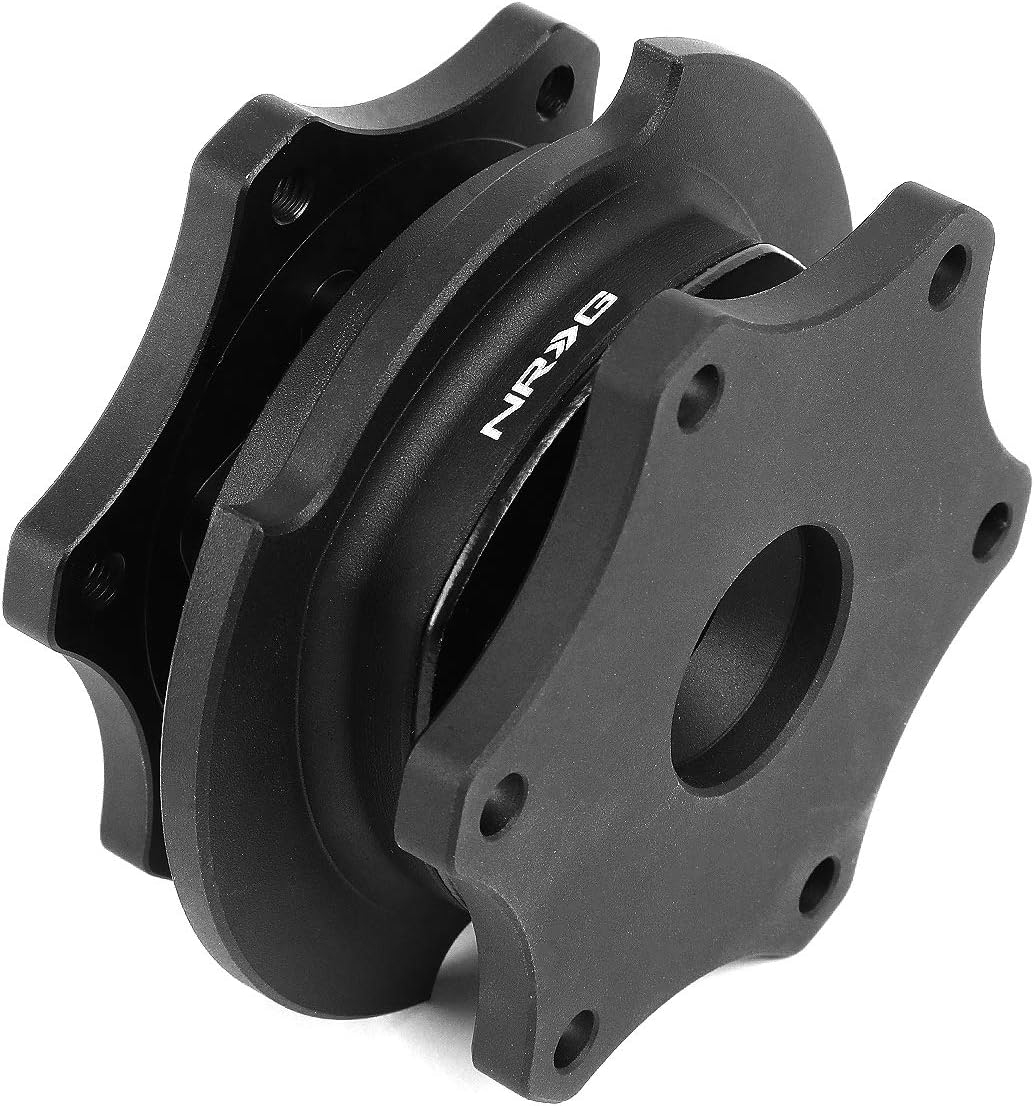NRG Innovations NRG-SRK-R200MB-MB SRK-R200MB-MB SFI 42.1/6- Bolt Steering Wheel Quick Release Adapter, Matte Black - Black image number 7