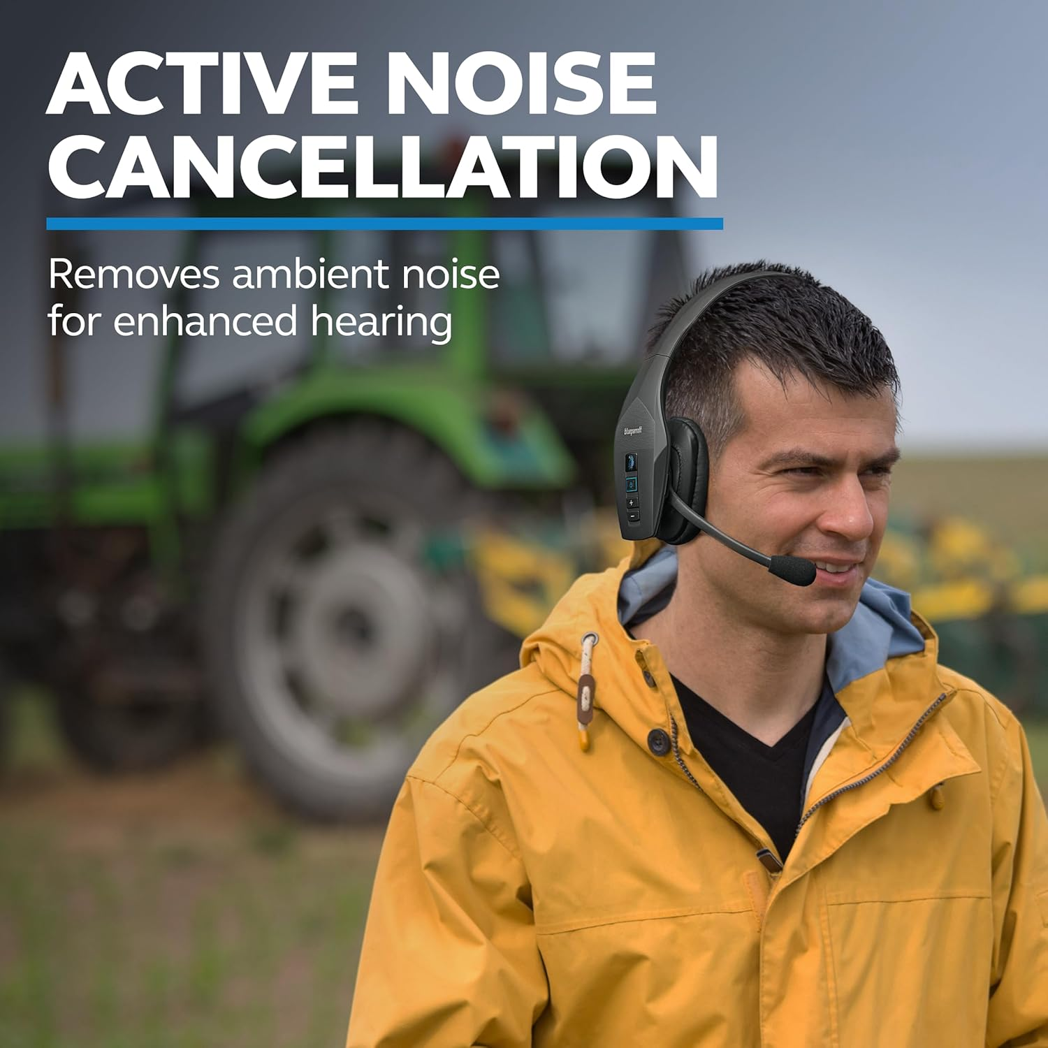 Blueparrott S650-XT Bluetooth Wireless Headphones 96% Noise Canceling over Head Trucker Headset with Mic, 2-In-1 Convertible Stereo to Mono with ANC, Ip54-Rated Protection, 36 Hrs. Talk Time, Black image number 5