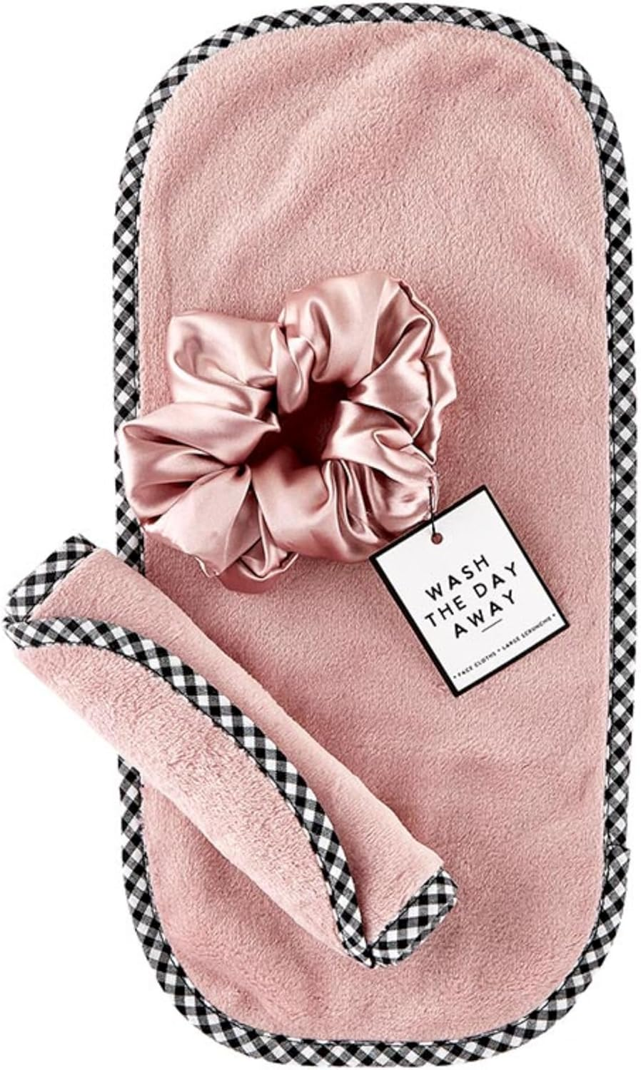 Bella Sleep + Spa Reusable Makeup Remover Facial Cloths and Scrunchie Facial Care Set, 3-Piece, Lilac Ash