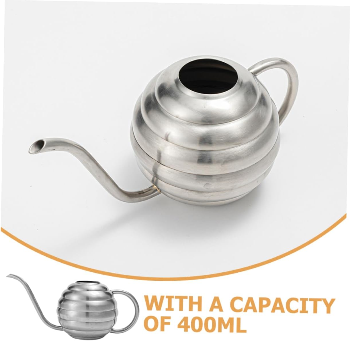 Stainless Steel Watering Bottle Metal Watering Pot Gooseneck Garden Sprayer for Indoor Outdoor Plants Sprinkling Can for Pot - Silver image number 5