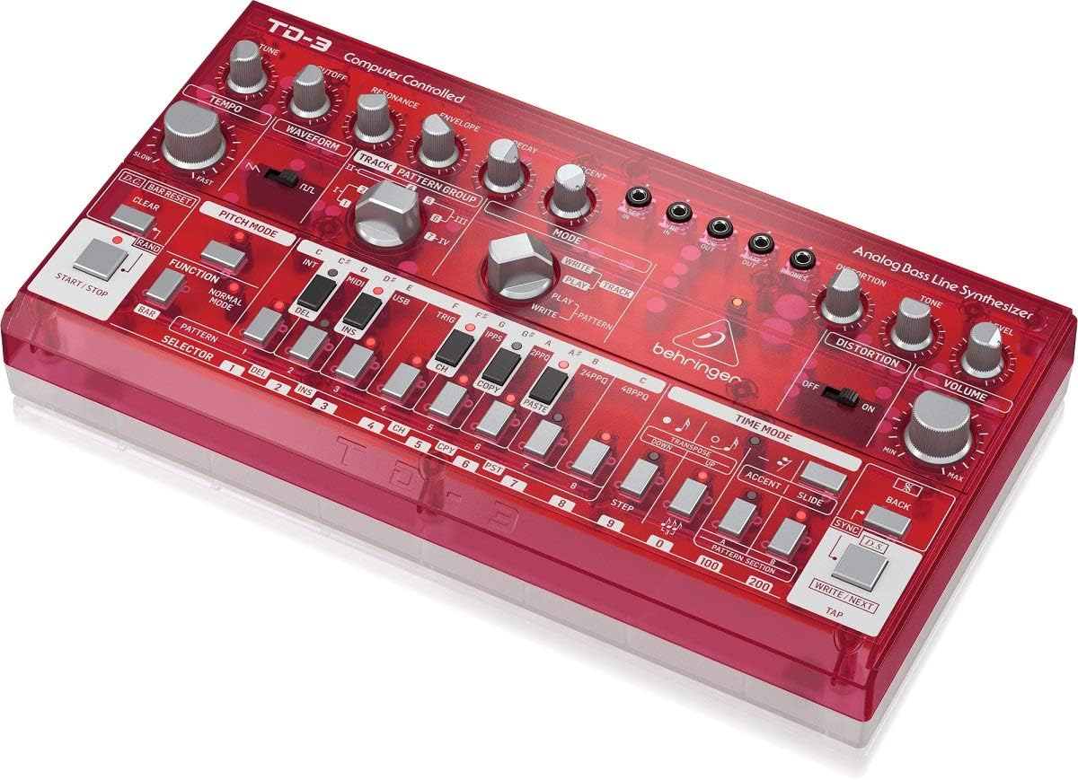 Behringer TD-3-SB Analog Bass Line Synthesizer with VCO, VCF, 16-Step Sequencer, Distortion Effects and 16-Voice Poly Chain image number 5