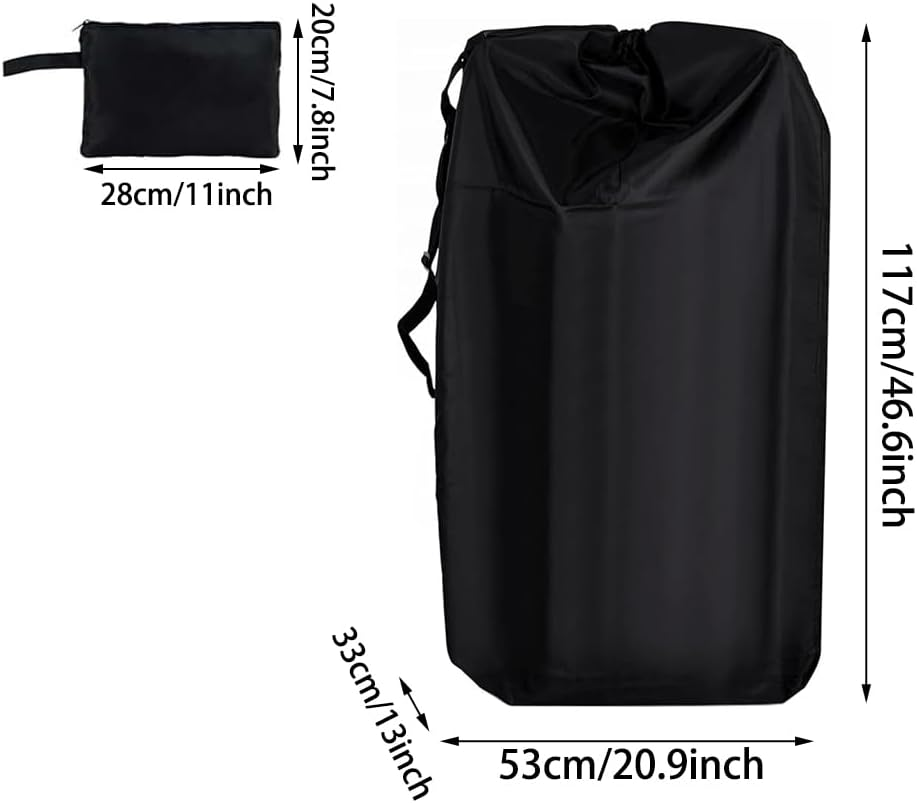 Gate Check Baby Stroller Bag Backpack,Baby Car Seat Travel Bag,Baby Car Seat Dust Cover，Car Seat Travel Bag with Backpack Straps,Baby Stroller Bag Backpack for Airplane Travel,Foldable image number 3