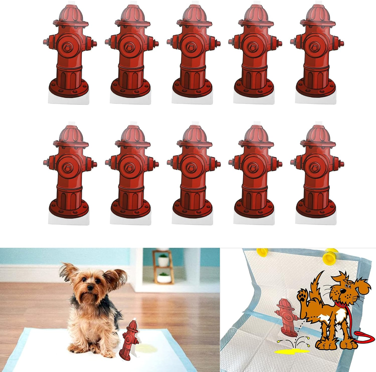 Pee Pad Aid Hydrant Potty Marking Trainer for Dogs with 10 Interchangeable Sheets