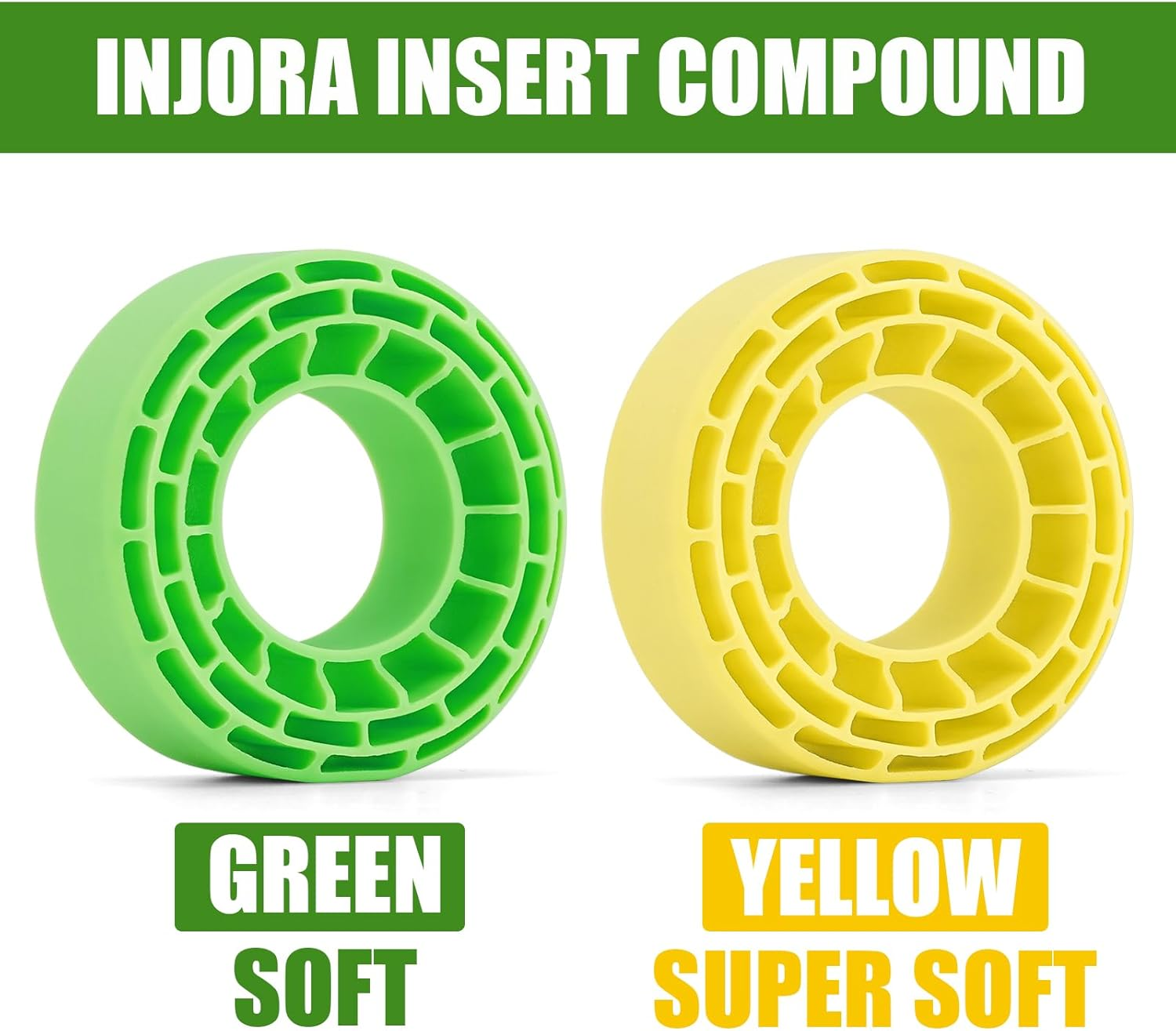 INJORA 4Pcs Silicone Rubber Inserts for 56-58Mm*24Mm 1.0" Tires(Small Green) - Small Green image number 5